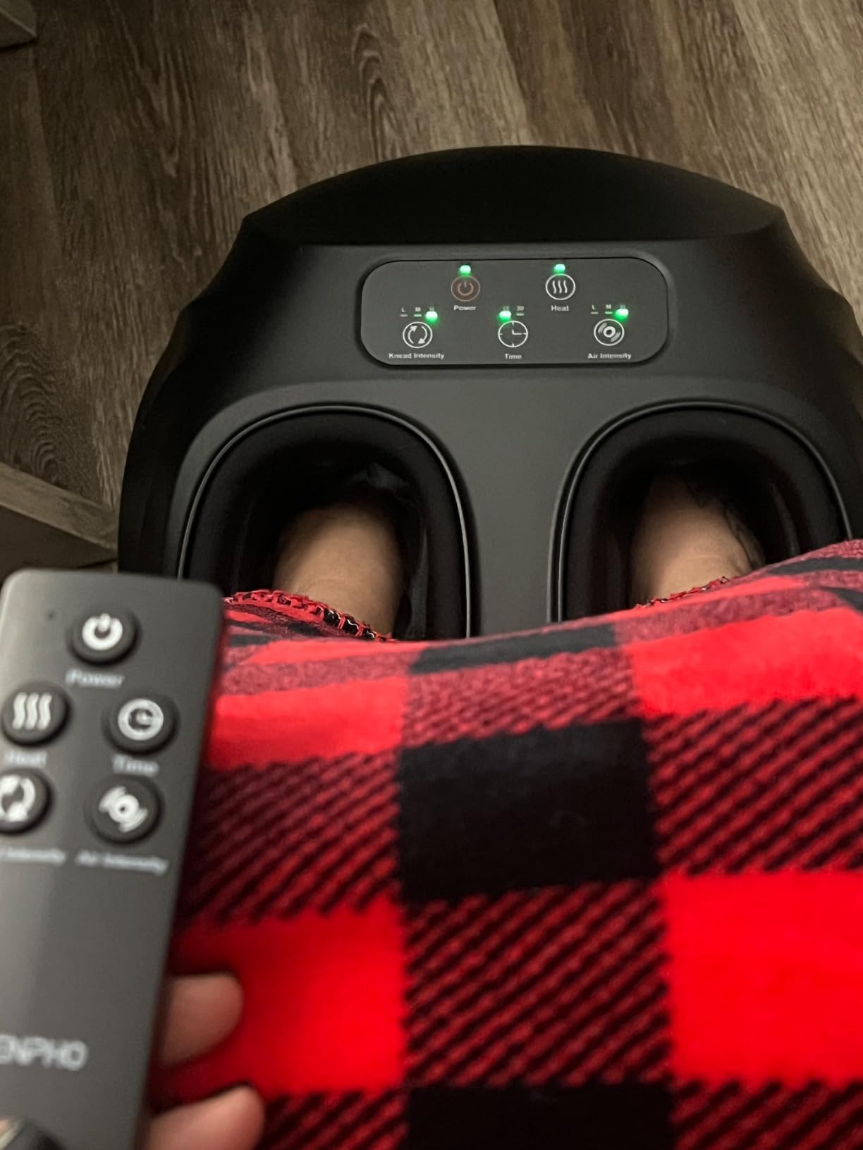 RENPHO Shiatsu Foot Massager with Heat for Plantar Fasciitis FSA Eligible | Massages Toes, Instep, Arch & Ankles, Cordless Remote, 3 Kneading Levels, Size 14, FSA Eligible HSA, Gifts for Women & Men customer photo 2