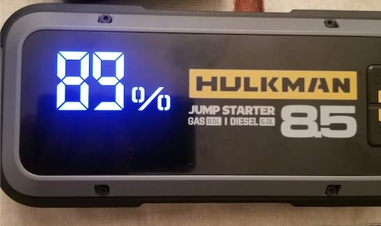 Hulkman Alpha85 Smart Portable Jump Starter, 2000A Battery Booster Pack with LED Display, Flashlight, 74Wh Power Bank & Jumper Cable, 12V Jump Box for up to 8.5L Gas & 6.0L Diesel, Cars, SUVs & Trucks customer photo 2