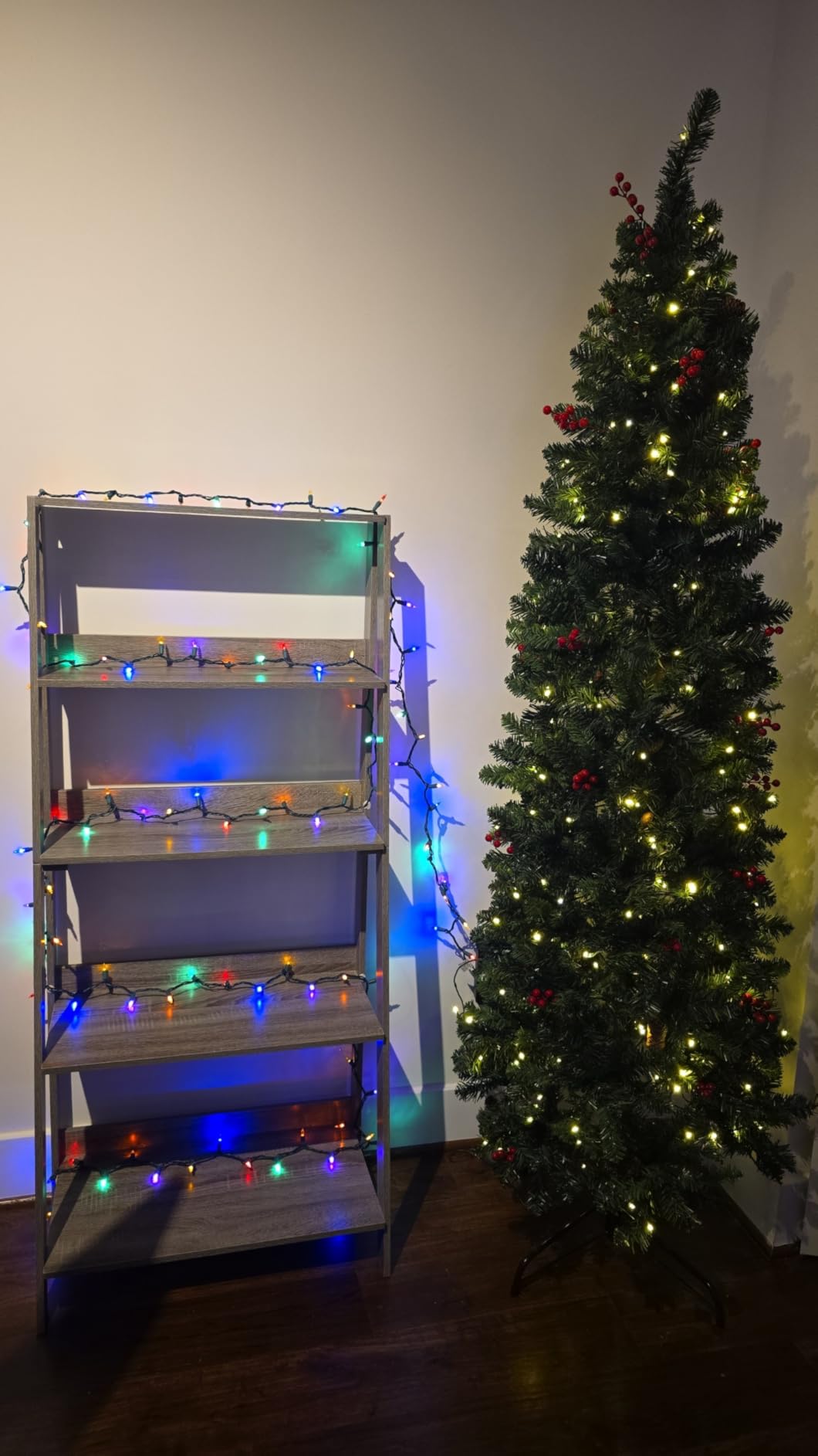 Best Choice Products 6ft Pre-Lit Spruce Pencil Christmas Tree Pre-Decorated for Home, Office, Party, Holiday Decoration w/ 618 Tips, 250 Lights, Pine Cones, Metal Hinges & Base - Green customer photo 1