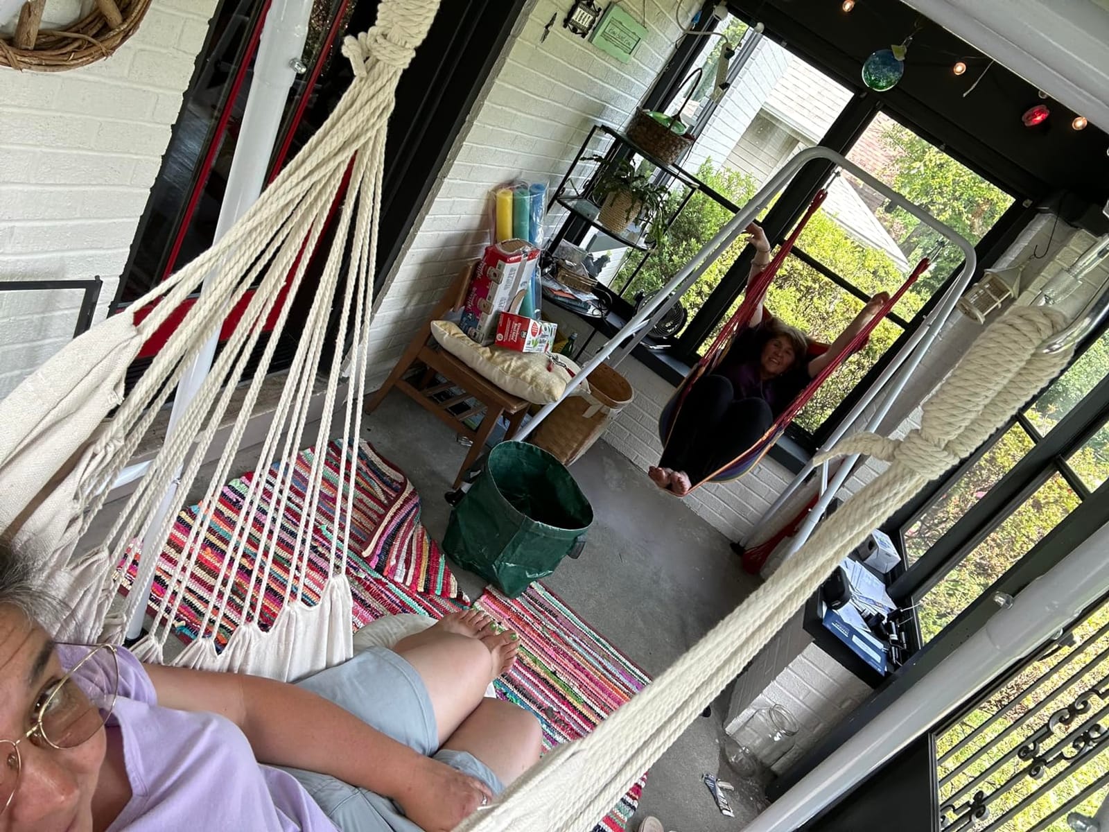 G TALECO GEAR Hammock Chair Stand Heavy-Duty 300LBS Swing Stand | A-Frame, Powder-Coated Steel, Hammock Stand for Outdoor Indoor Patio Garden Backyard, Swing Chair not Include(Black) customer photo 1