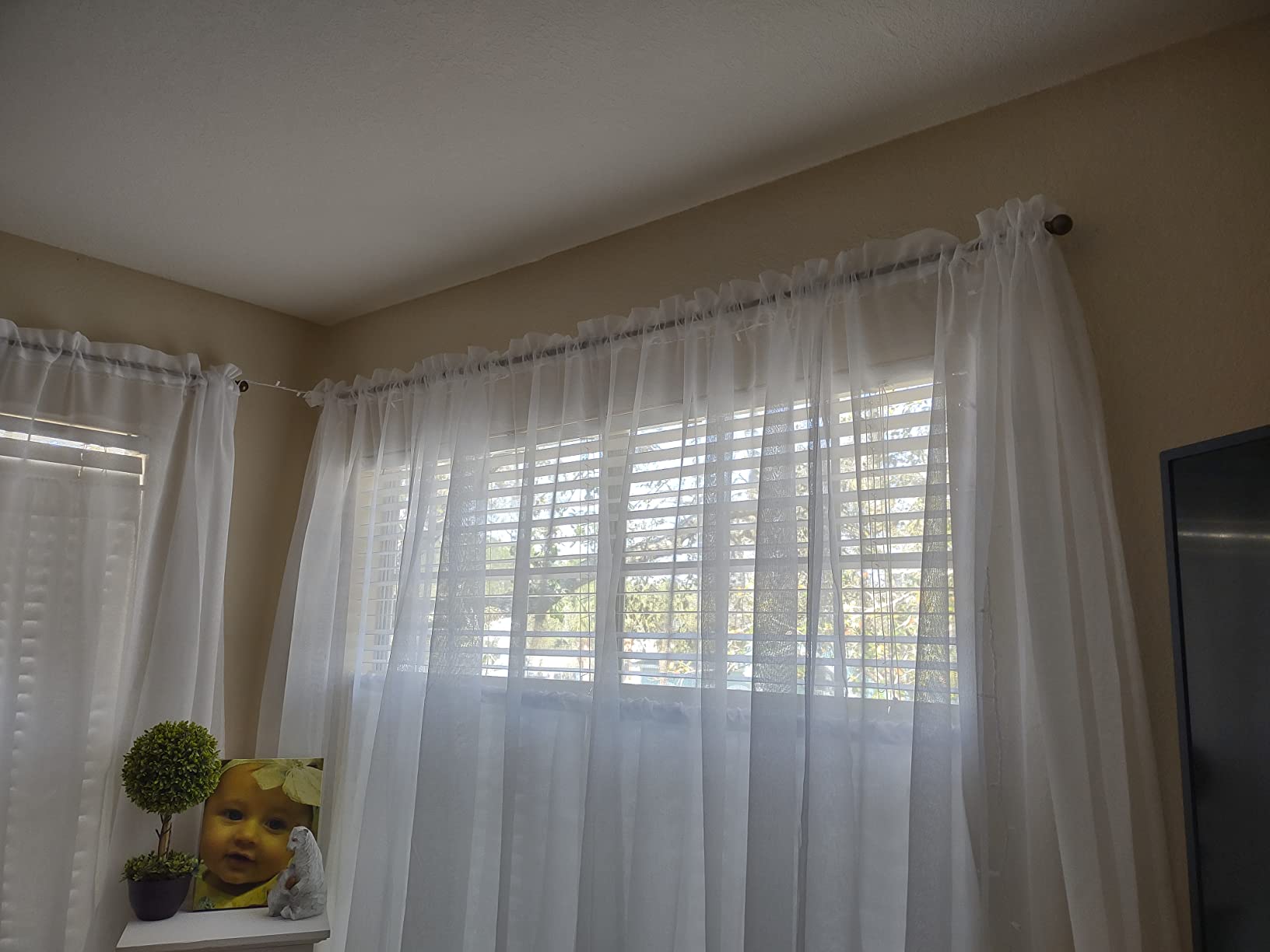 H.VERSAILTEX Blackout Curtains for Bedroom Thermal Insulated Room Darkening Living Room Curtains 63 Inch Long Grommet Privacy Protection Window Curtain Panels/Drapes for Nursery,2 Panels,Ivory/Cream customer photo 2
