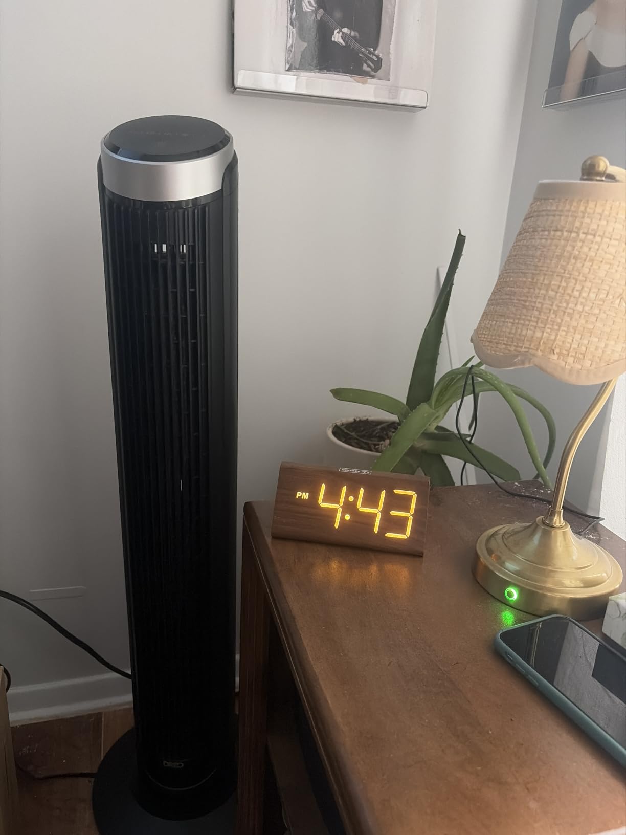 DREO Tower Fan for Bedroom, 90° Oscillating Fans that Blow Cold Air | 26 ft/s Powerful Airflow, 28dB Quiet Fan, 5 Speeds, 4 Cooling Modes, 12H Timer, 40