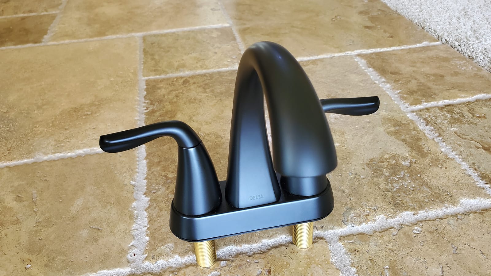 Delta Arvo Centerset Bathroom Faucet, Brushed Nickel 2-Handle Bathroom Faucet, Delta Bathroom Sink Faucet, Brushed Nickel 3-Hole Bathroom Faucet, Spotshield Stainless 25840LF-SS customer photo 1