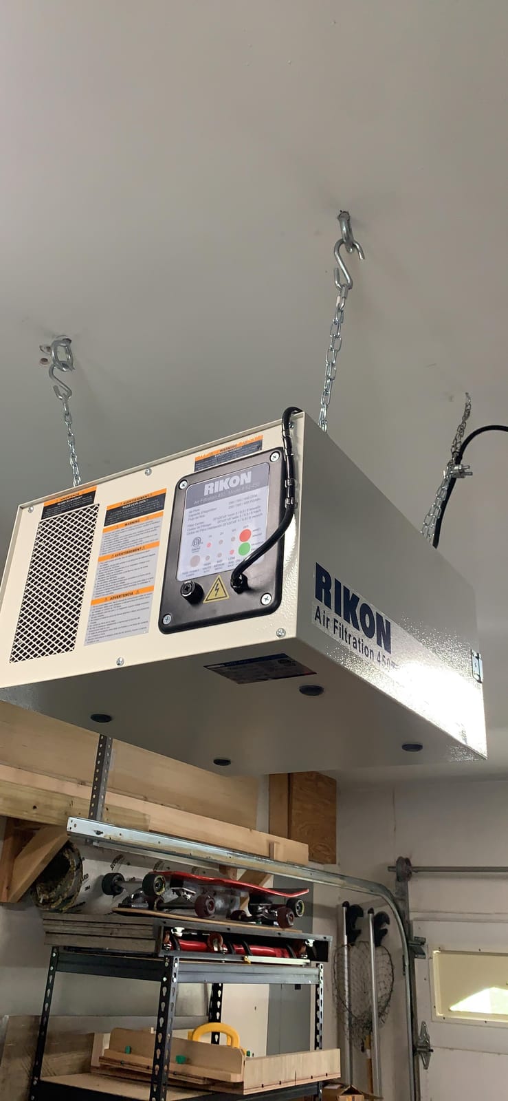RIKON 62-450 3-Speed Remote-Controlled Air Filtration System (250/350/450 CFM) for large rooms up to 400 Square Feet - Circulates and Cleans Air 8 Times Per Hour customer photo 1