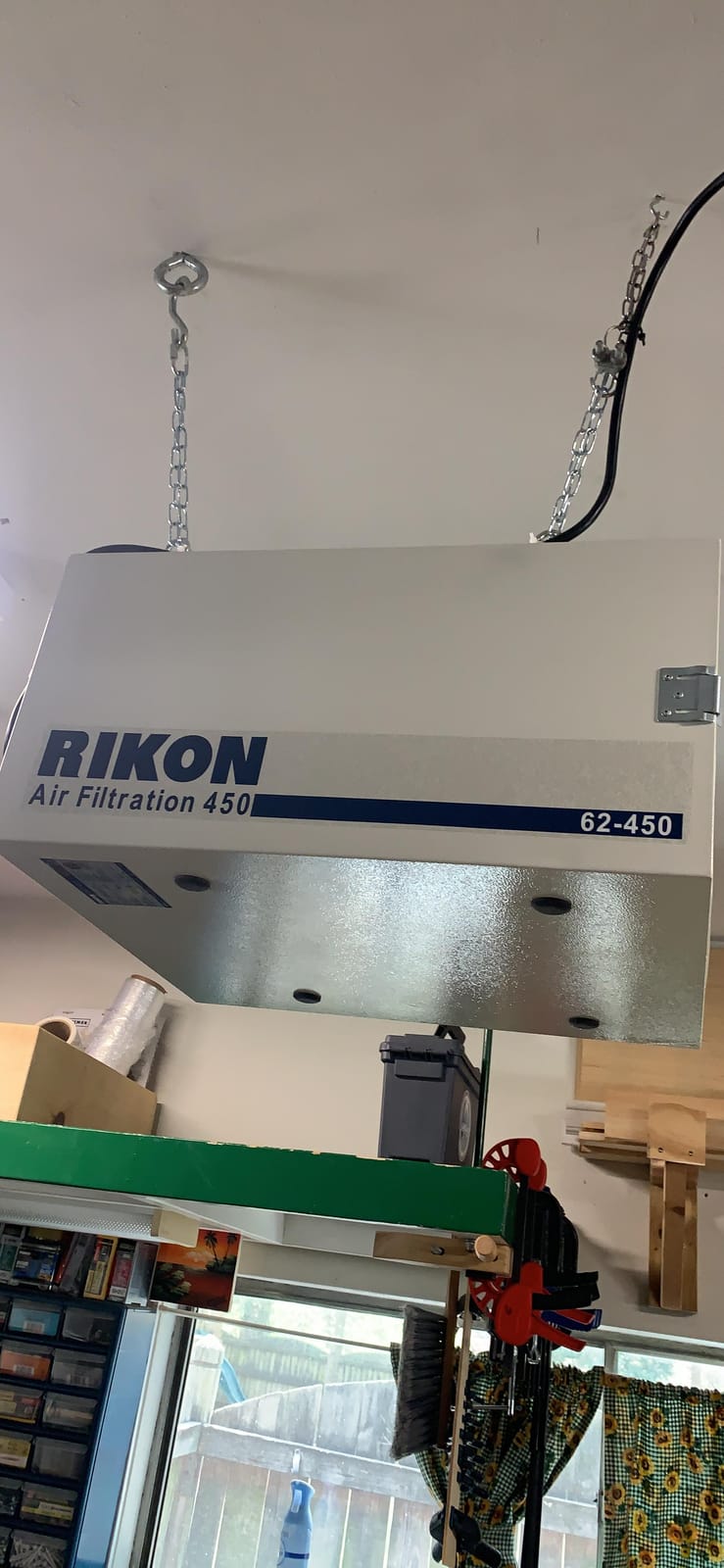 RIKON 62-450 3-Speed Remote-Controlled Air Filtration System (250/350/450 CFM) for large rooms up to 400 Square Feet - Circulates and Cleans Air 8 Times Per Hour customer photo 2