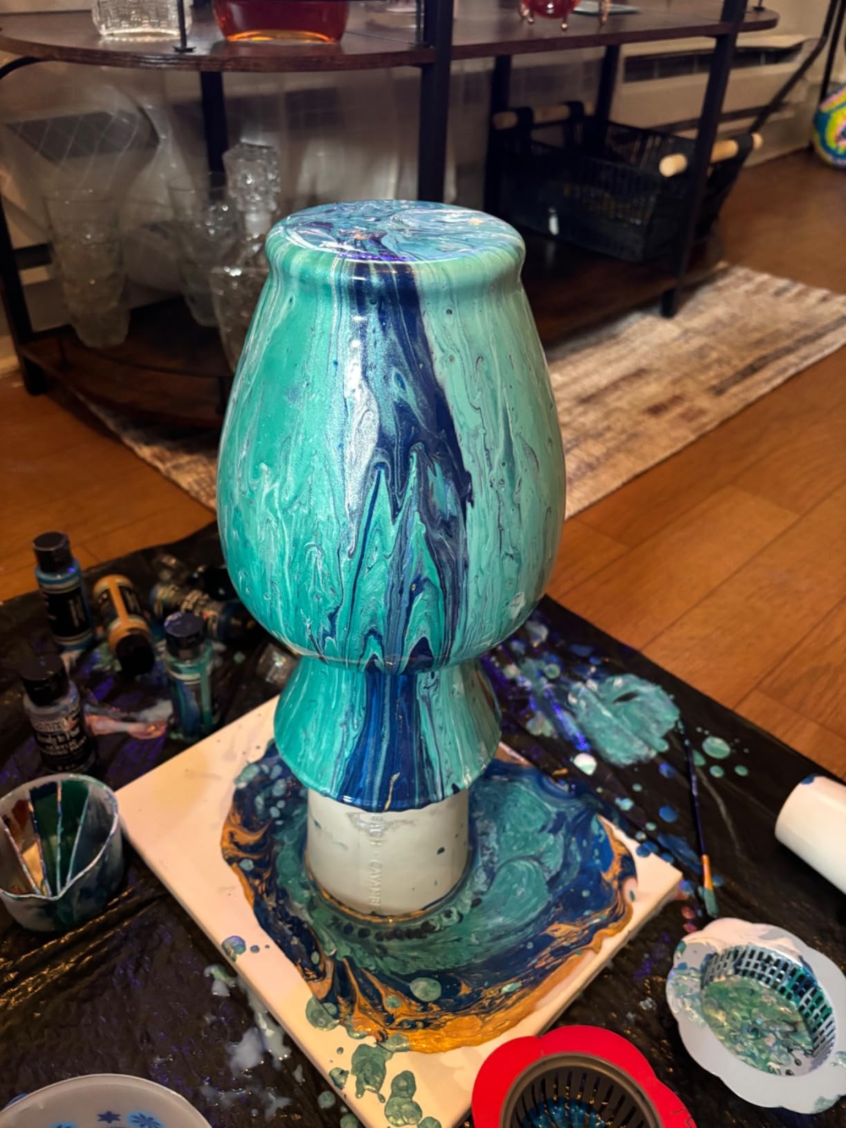 Pouring Masters 36 Color Metallic Ready to Pour Acrylic Pouring Paint Set | 2oz Bottles, Acrylic Paint Pour Supplies - Silicone Oil & Gloss Medium, Premium Pre-Mixed High Flow customer photo 2