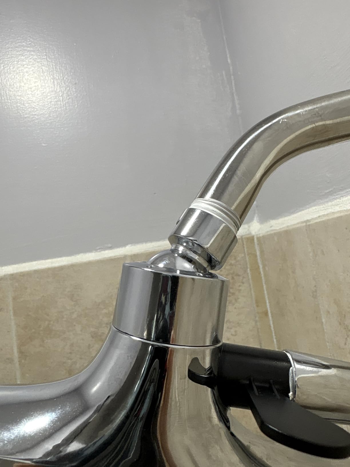 High Pressure Handheld Shower Head with ON/OFF Pause Switch | 3 Spray Modes Shower Wand with Shut Off Button, Camper & RV Showerhead with Hose & Angle Adjustable Bracket, Chrome Finish customer photo 2
