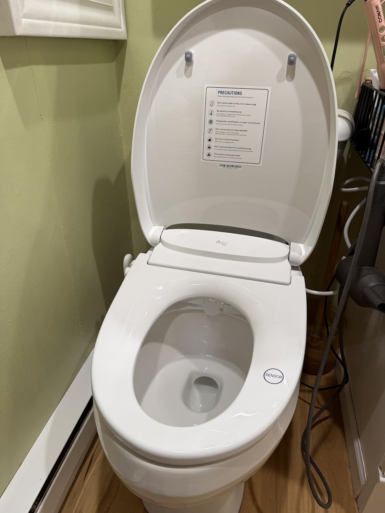 Bio Bidet DLS Premium Heated Bidet Seat, Warm Water & Air Dryer, Auto Open and Slow Close Lid, Elongated customer photo 1
