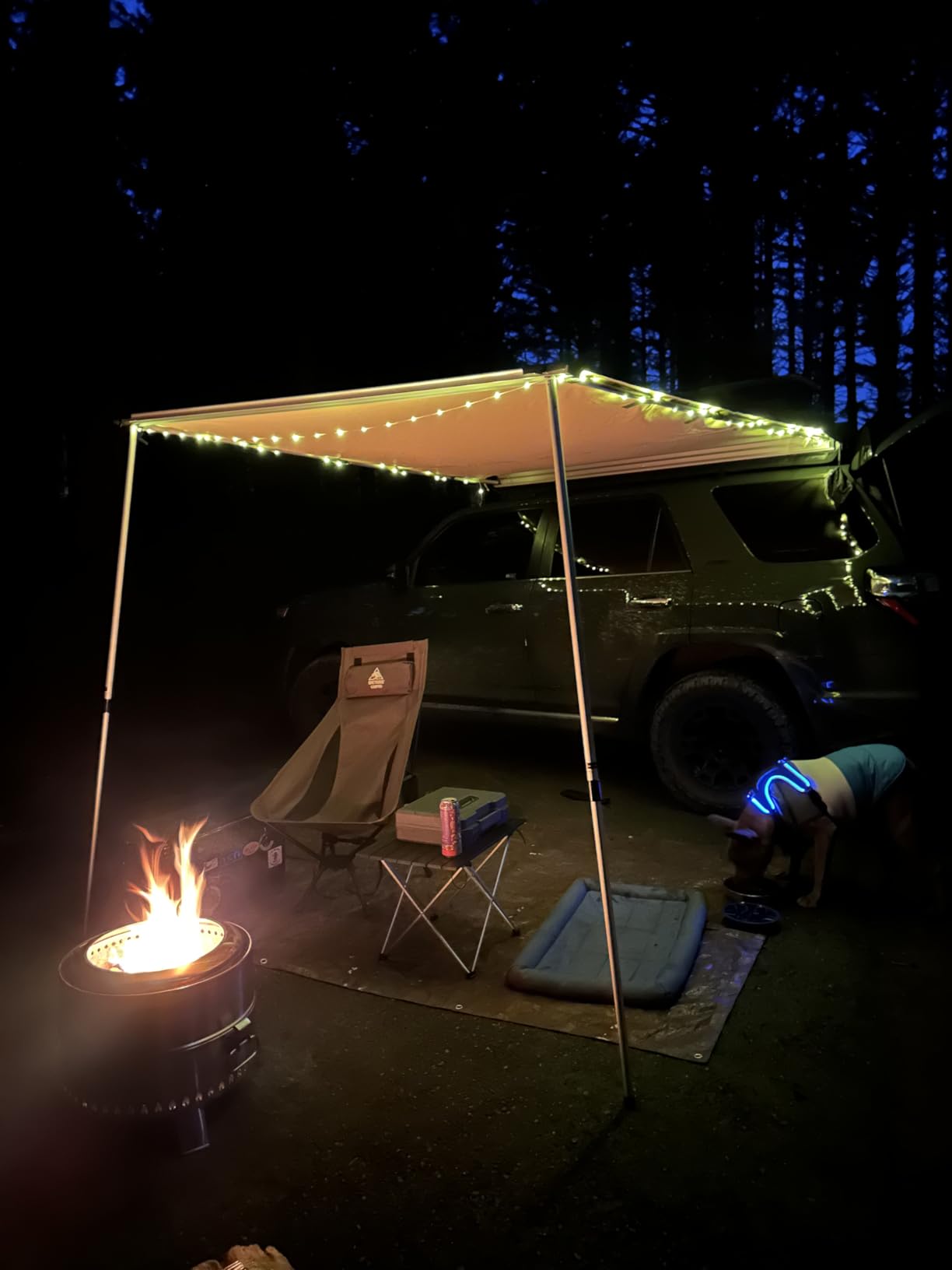 Timber Ridge Car Awning Camper Awning 8.2X6.5ft Truck Tent Waterproof PU10000mm UV50+ Rooftop Overland Camping, Retractable Side Tent Shade for Car/SUV/Truck/Van, Beige customer photo 2