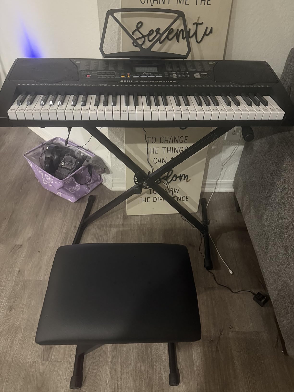 JIKADA 61 Key Portable Electronic Keyboard Piano,3 Teaching Modes customer photo 1