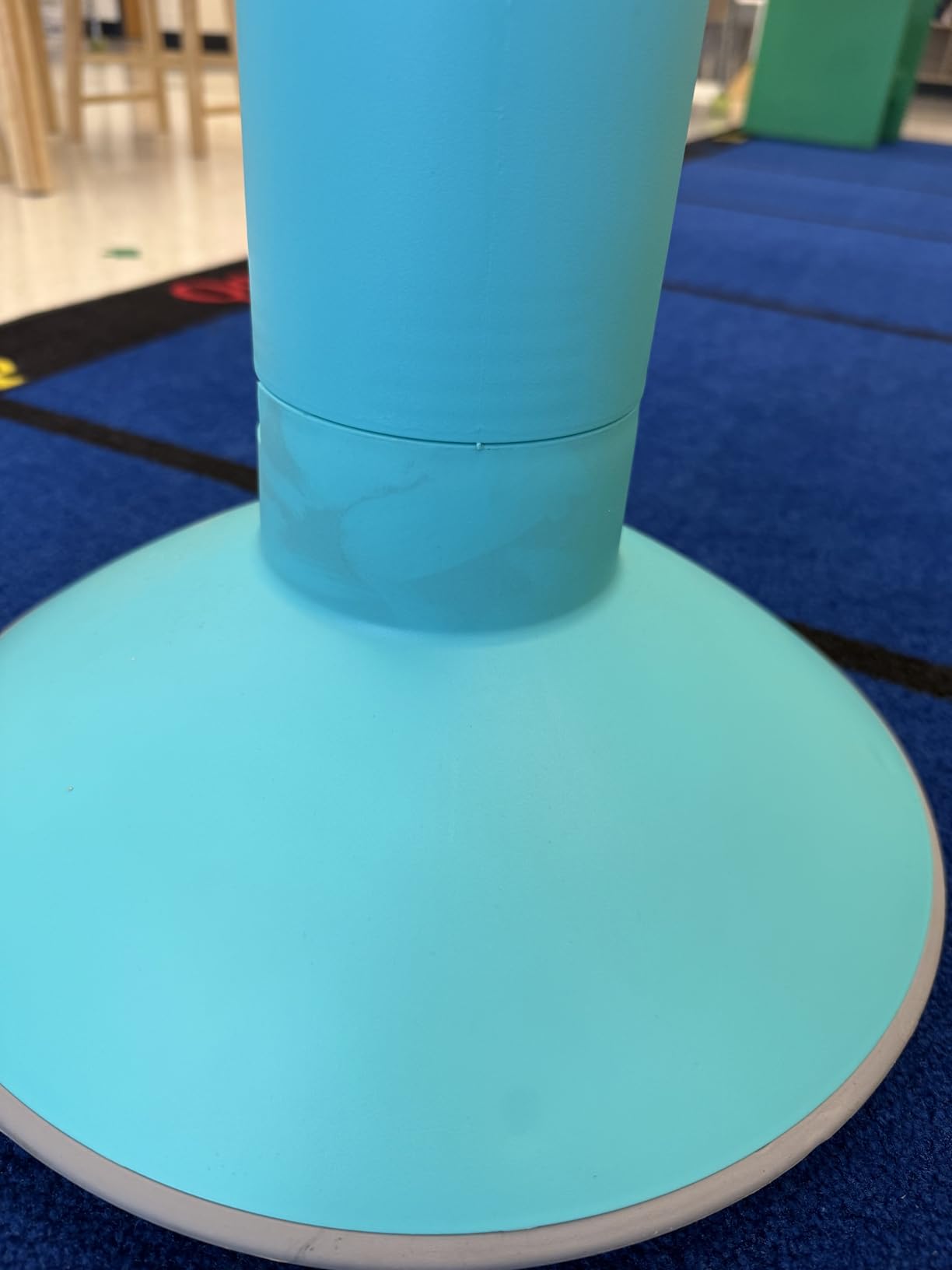 Storex Active Tilt Stool - Ergonomic Seating for Flexible Office Space and Standing Desks, Adjustable 12-24 Inch Height, Teal customer photo 1