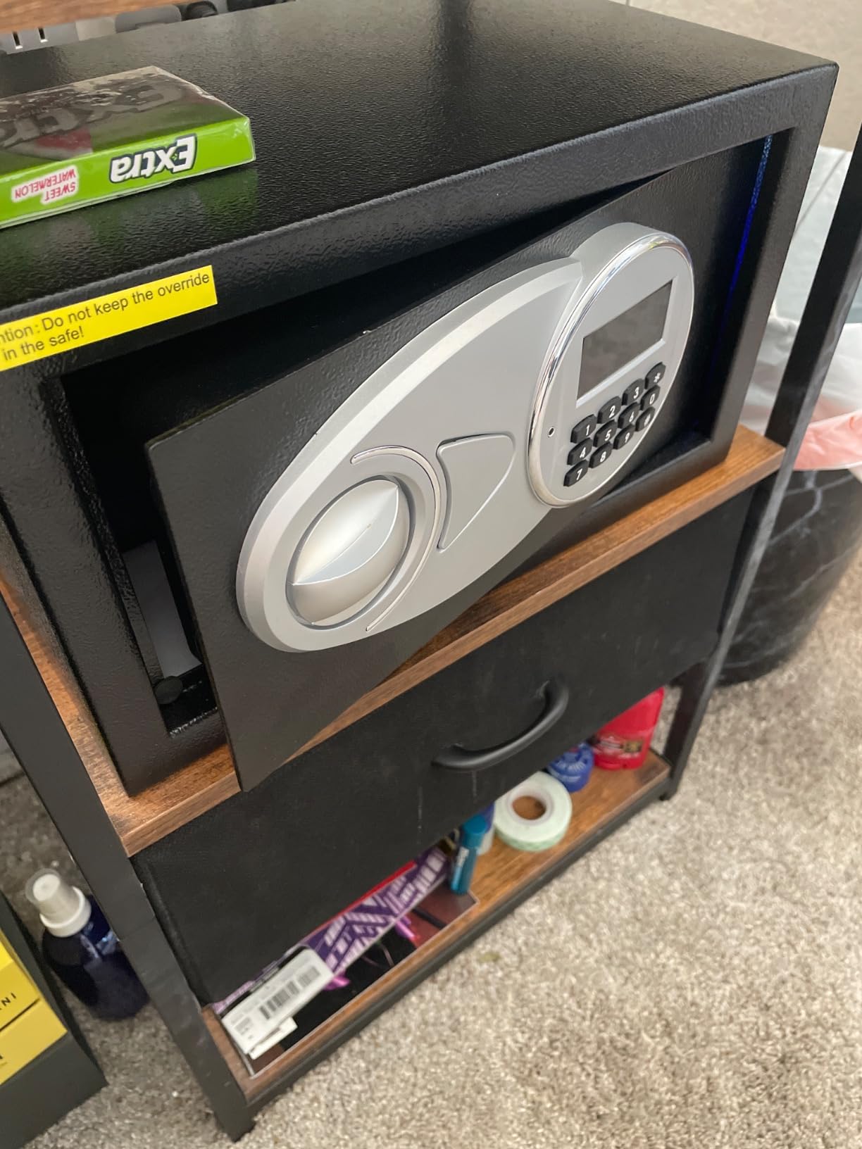 Sdstone Safe Box with Sensor Light, Hidden Safe Box with Key & Digital Lock for Home and Company. Electronic Security Safe Box Wall or Cabinet Fixed Design, 0.4 Cubic Feet customer photo 1