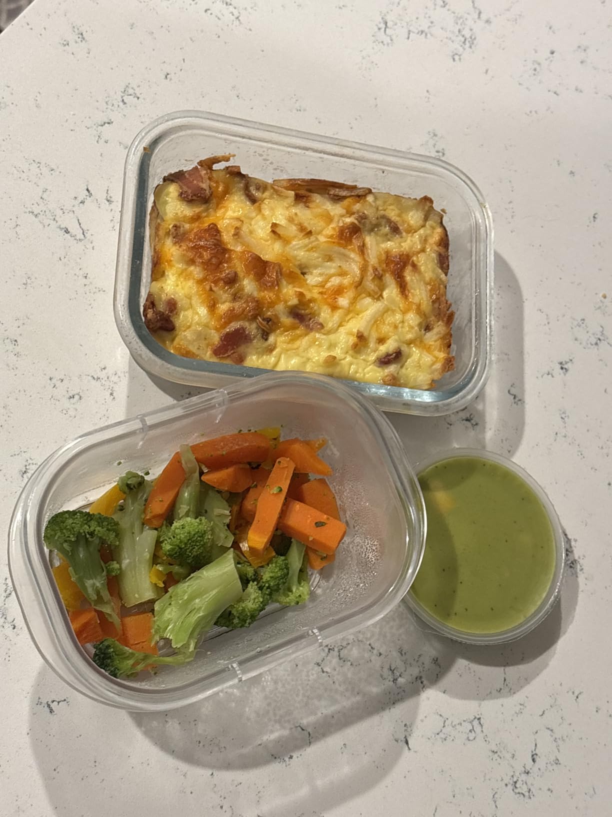 Rubbermaid Brilliance Meal Prep Containers, 2-Compartment Food Storage Containers, 2.85 Cup, 5-Pack, BPA-Free, Clear/Grey customer photo 2
