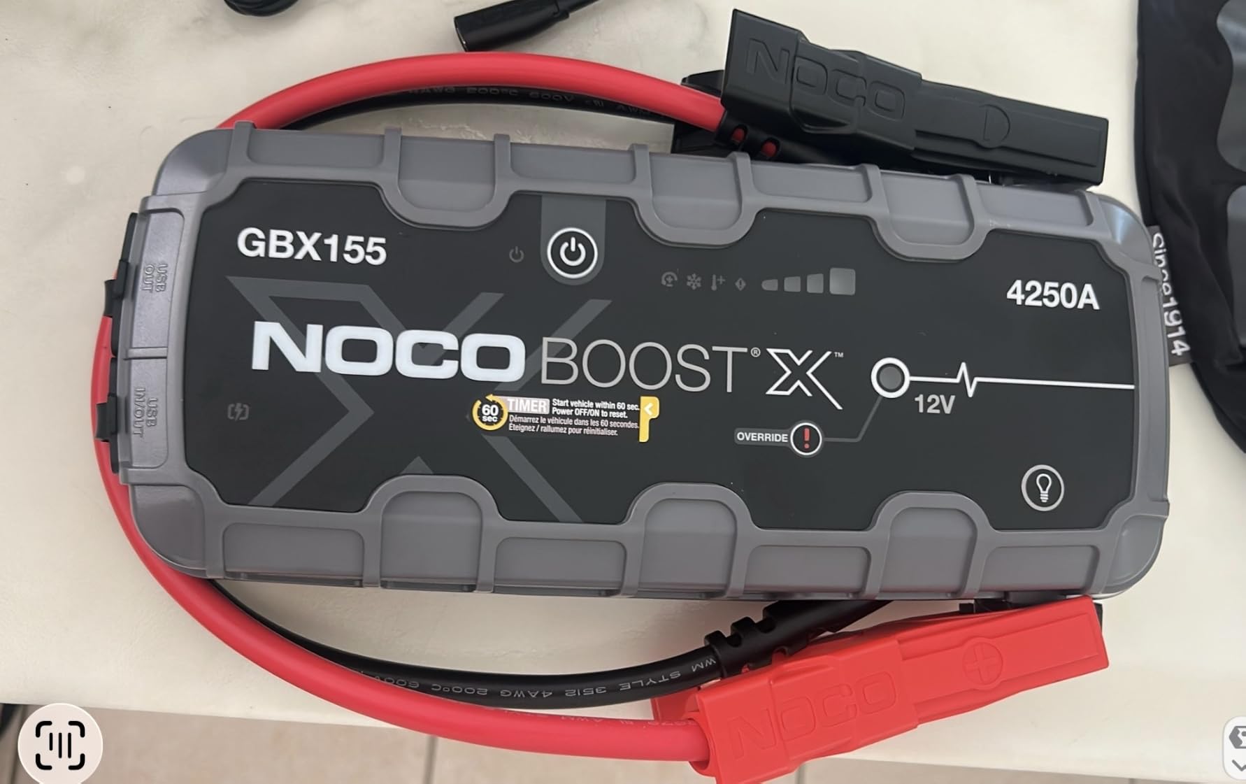 NOCO Boost X GBX155: 4250A UltraSafe Jump Starter - 12V Lithium Battery Booster Pack, Portable Jump Box, Power Bank & Jumper Cables - for 10.0L Gas and 8.0L Diesel Engines customer photo 2