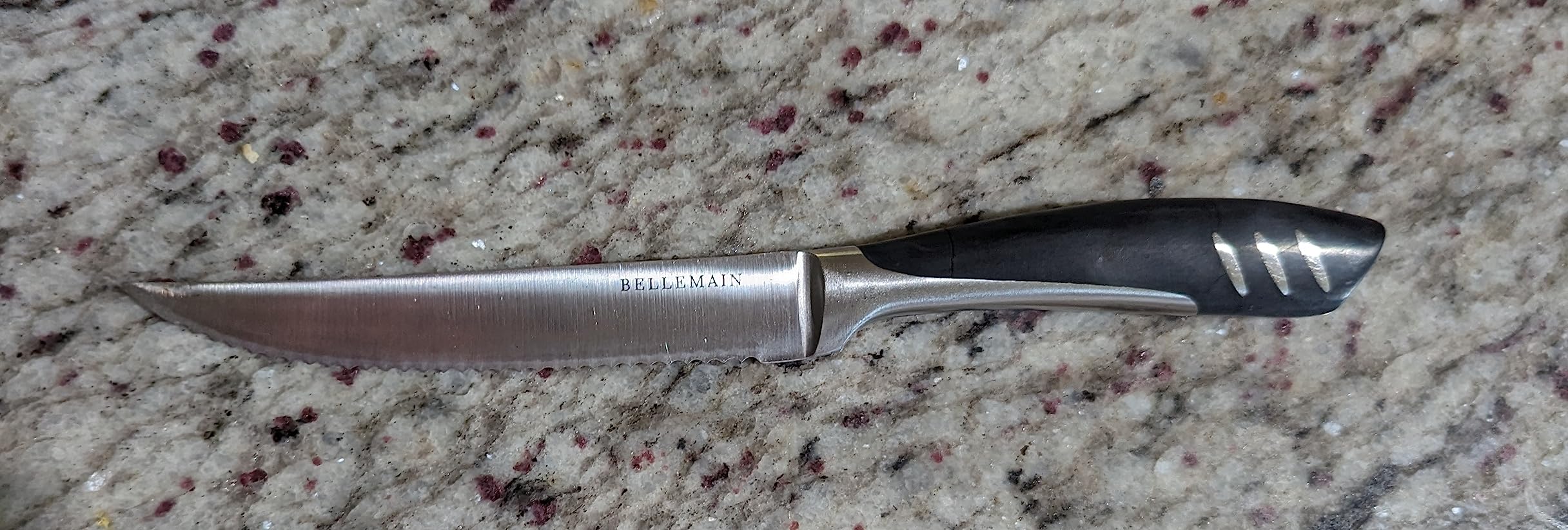 Bellemain Steak Knife Set of 8, Serrated Stainless Steel, Dishwasher Safe | Ergonomic Handle Design, Rust-Resistant Blades, Precision Serrated Edges, Enhanced Dining Experience at Home & Restaurants customer photo 1