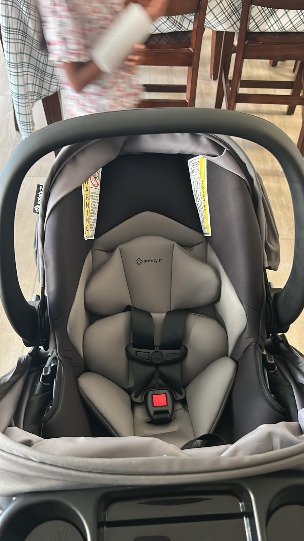 Safety 1st Smooth Ride Travel System Stroller and OnBoard FLX Infant Car Seat, Newborn to Toddler Baby Combo, Easy-Install, Large Canopy, Ample Storage, Foldable, Rear-Facing 4-30 lbs, Black Cherry customer photo 2