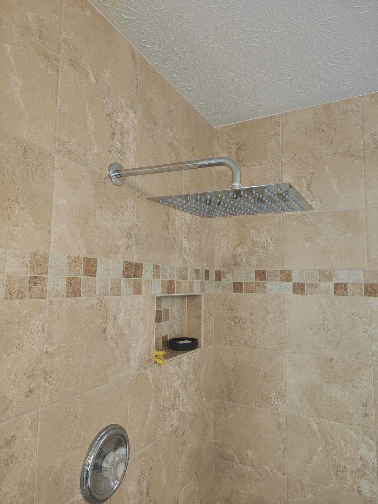 Voolan Rain Shower Head, High Pressure Shower Head Made of 304 Stainless Steel, Relaxed Shower Experience Even at Low Water Flow and Pressure (8