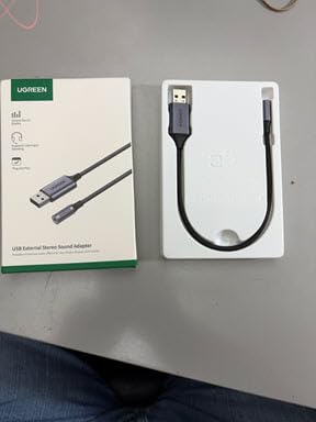 UGREEN USB to 3.5mm Jack Audio Adapter Sound Card Support Mic TRRS Headphone DAC 24bit 96kHz Nylon Braided USB to Aux Jack Compatible with Windows Mac Linux PC PS5 PS4 Switch 2 Speaker, 9.8 Inch customer photo 1