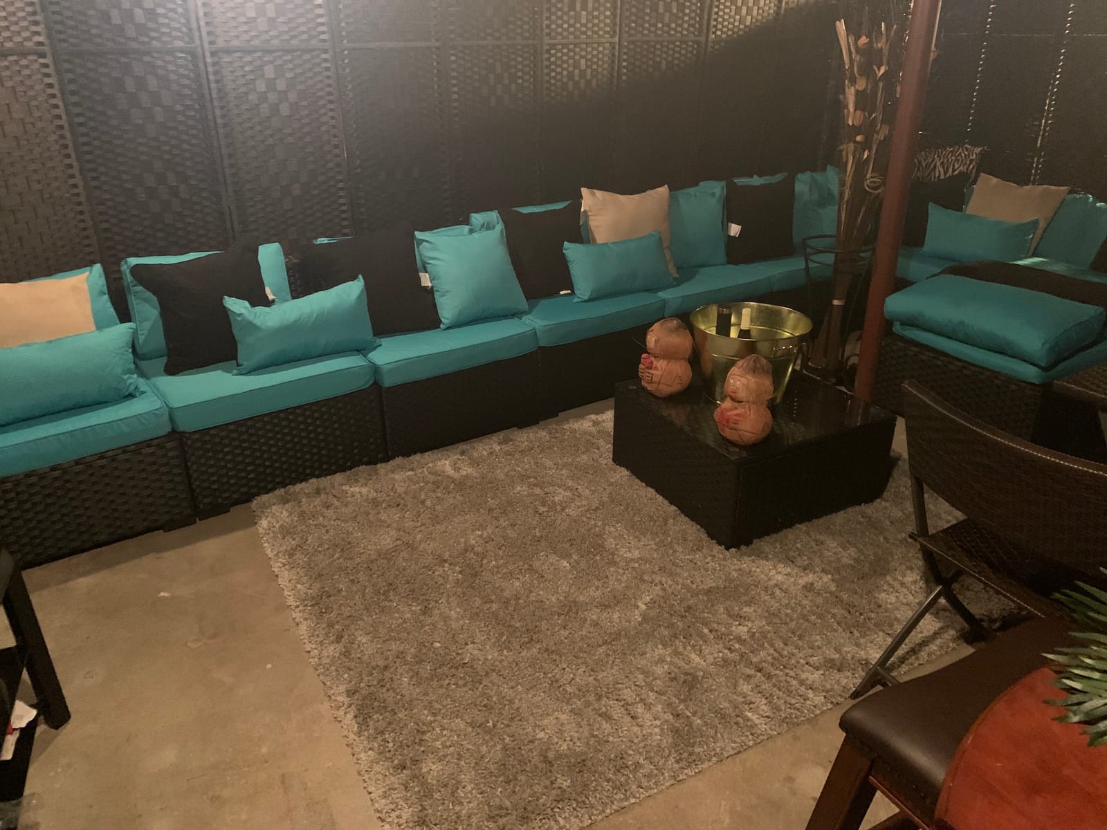 Rattaner 10 Pieces Outdoor Sectional All-Weather Wicker Patio Furniture Set Patio Sectional and Steel Fire Table and Glass Patio Table Non-Slip Cushions and Waterproof Covers, Khaki customer photo 2