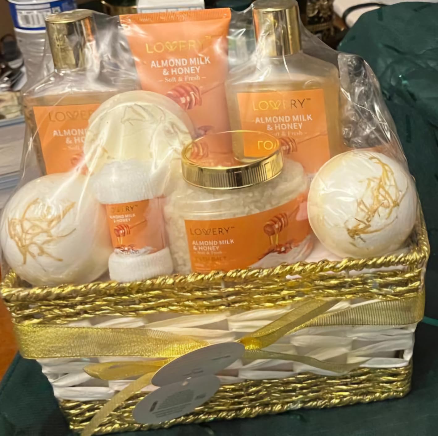 Gifts for Women Gift Basket for Women - 10 Pc Almond Milk & Honey Beauty & Personal Care Set - Home Bath Pampering Package for Relaxing - Spa Self Care Kit - Birthday, Mom, Anniversary Gift customer photo 2