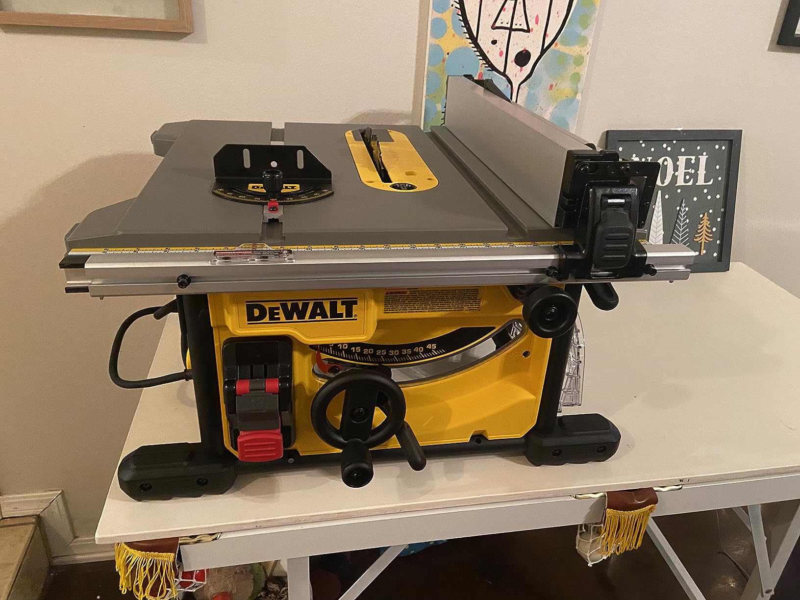 DEWALT Portable Table Saw with Stand, 8-1/4 inch, up to 48-Degree Angle Cuts (DWE7485WS) customer photo 1