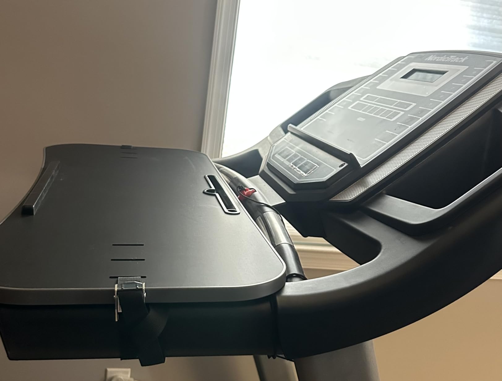 Miden Treadmill Desk Attachment, Universal Laptop Desk for Walking Treadmill, Ergonomic Workstation for Home Office Walking Pad, Notebook/Tablet Stand for Handlebars up to 36