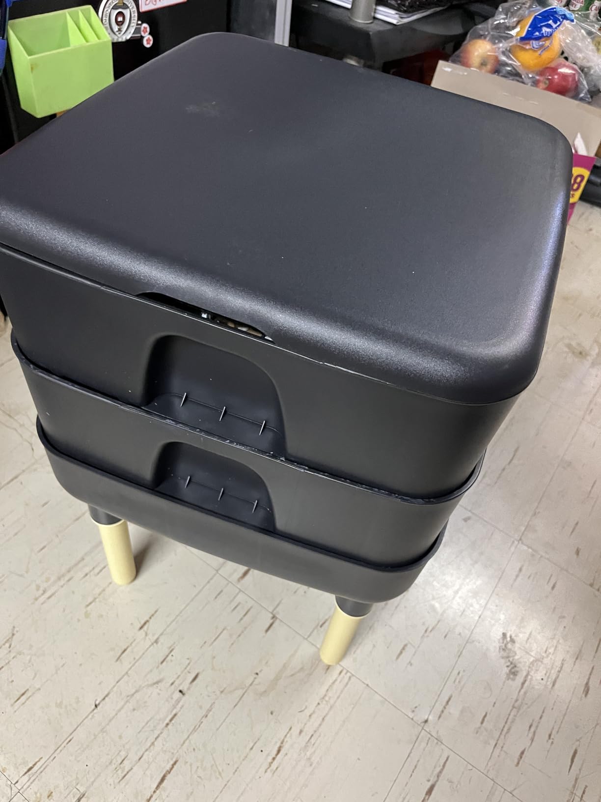 FCMP Outdoor - The Essential Living Composter, 2-Tray Worm Vermicomposter Bin (HF-LC4000v2-BLK) Black customer photo 2