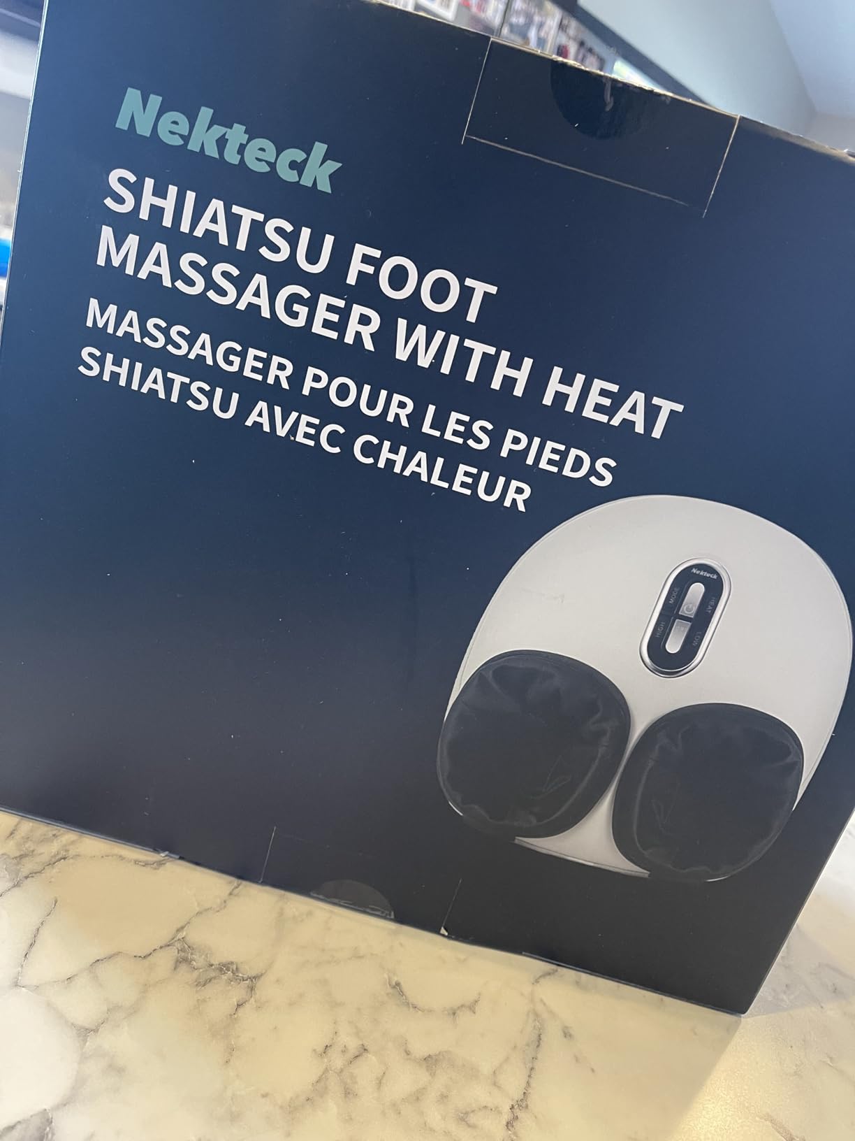 Nekteck Shiatsu Foot Massager with Heat & Air Compression Deep Kneading customer photo 1