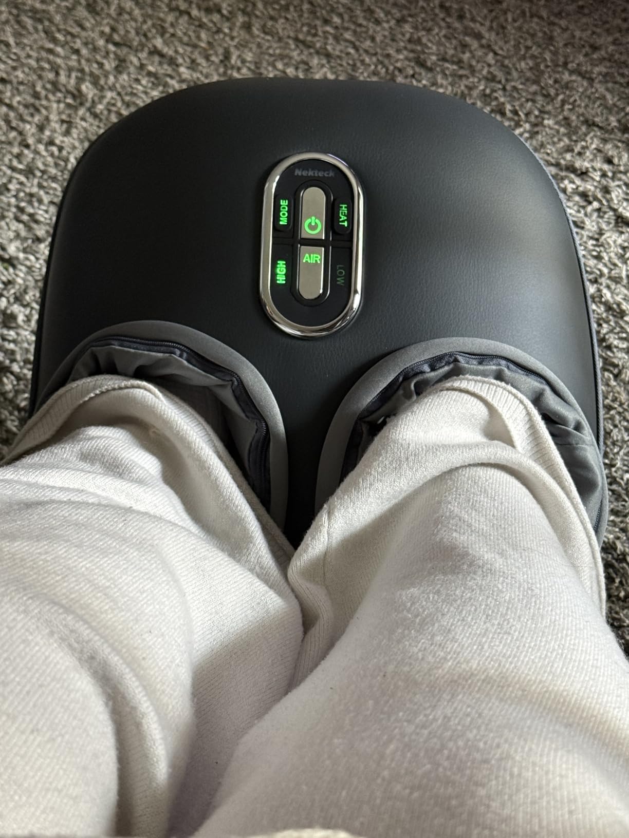 Nekteck Shiatsu Foot Massager with Heat & Air Compression Deep Kneading customer photo 2