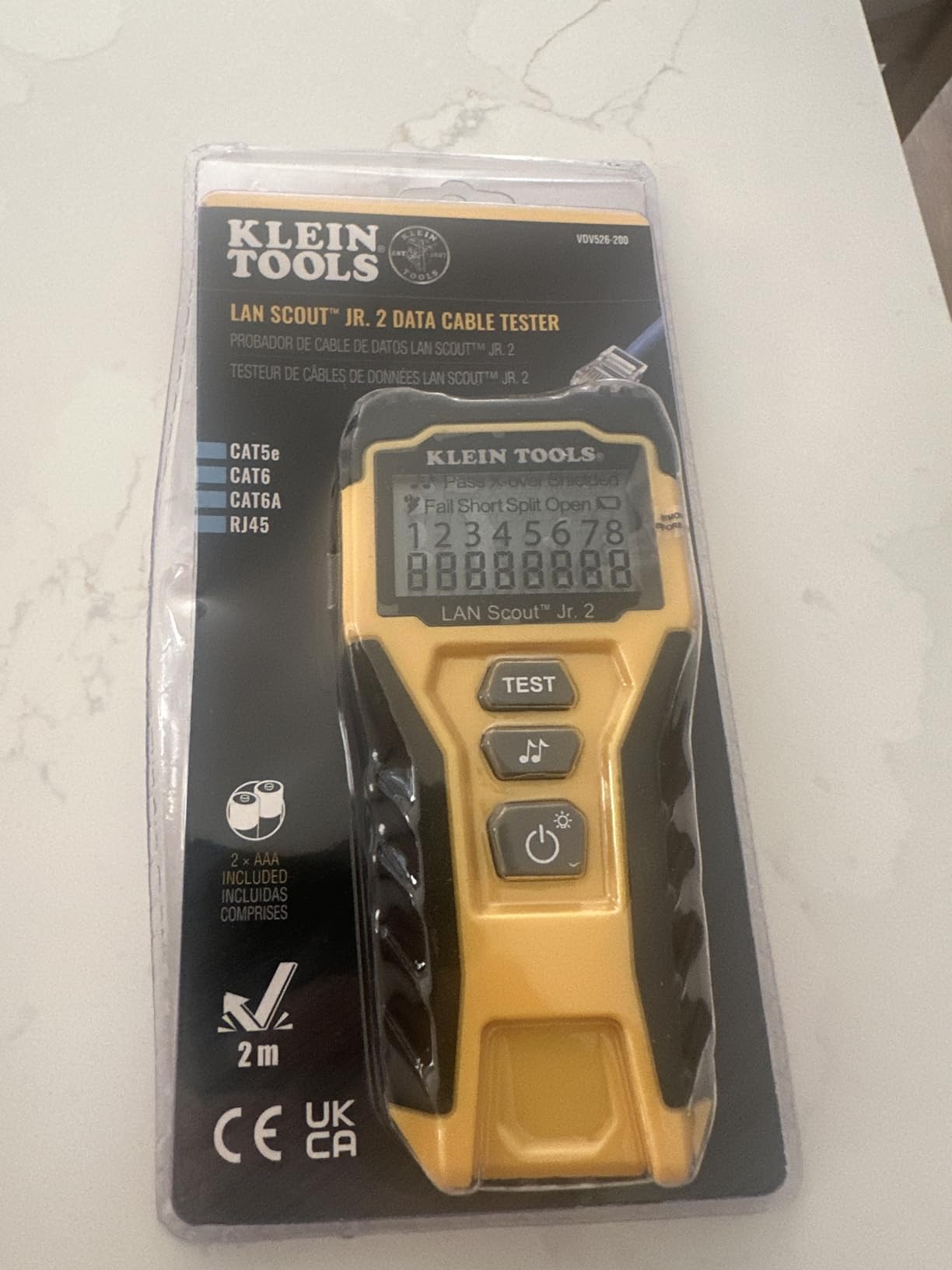 Klein Tools VDV526-200 Cable Tester, LAN Scout Jr. 2 Ethernet Tester for CAT 5e, CAT 6/6A Cables with RJ45 Connections customer photo 2