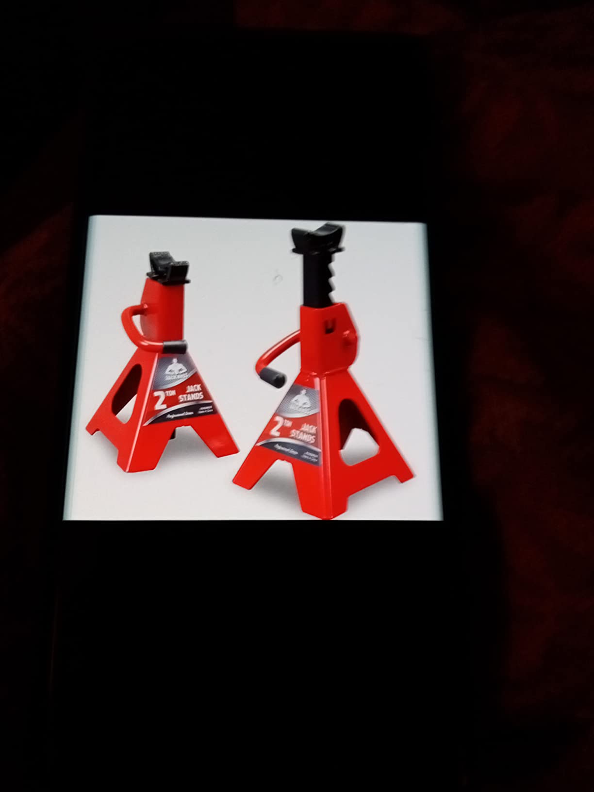 Jack Boss Jack Stands 3 Ton (6,000 LBs) Car Jack Stand Adjustable Lifting for Automotive Small SUV, Red, 2 Pack customer photo 2