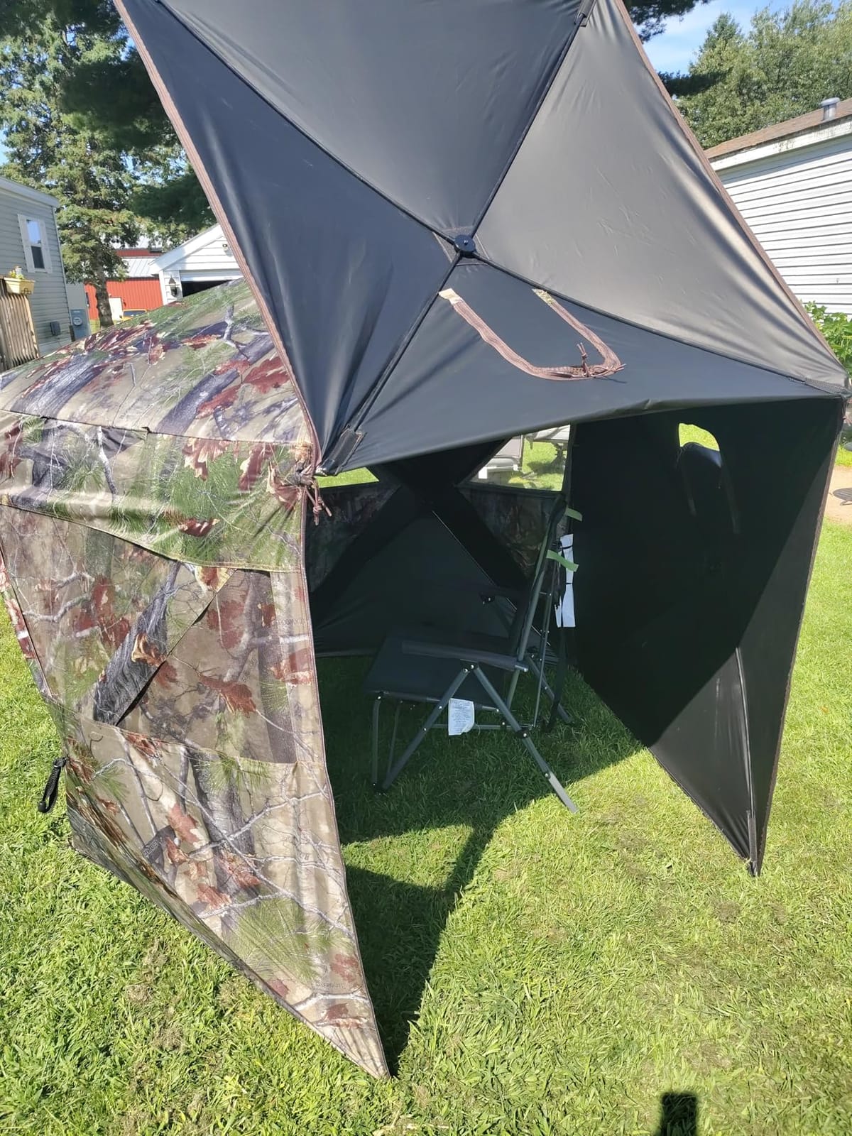 Barronett Blinds Feather Five, Portable Hunting Blind, Huge Interior, Lightweight, 4-Person, Bloodtrail Backwoods, 72