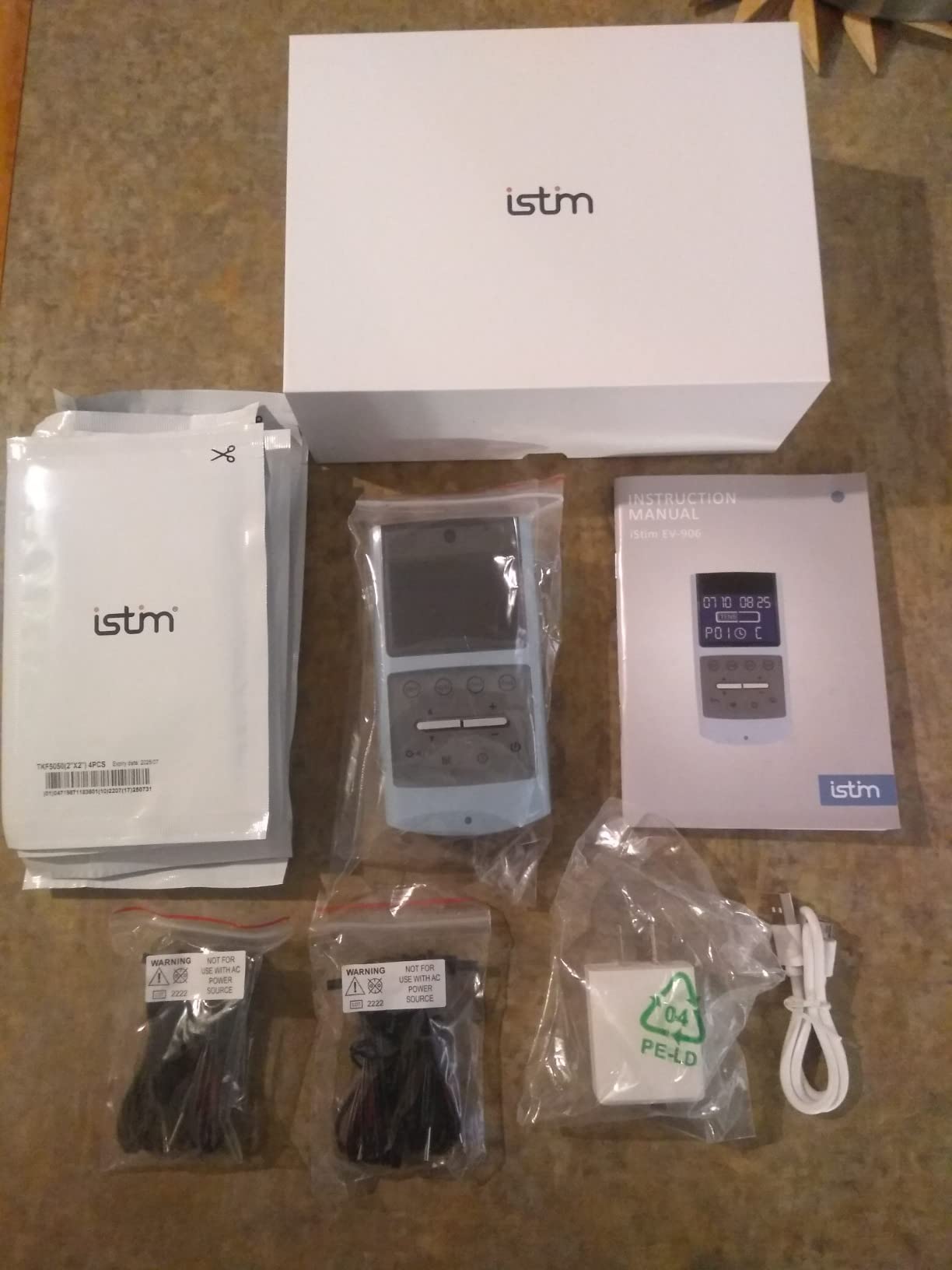 iStim TENS EMS Muscle Stimulator, EV-906 for Pain Relief and Muscle Strengthening, Japanese Gelled Electrodes Included customer photo 2