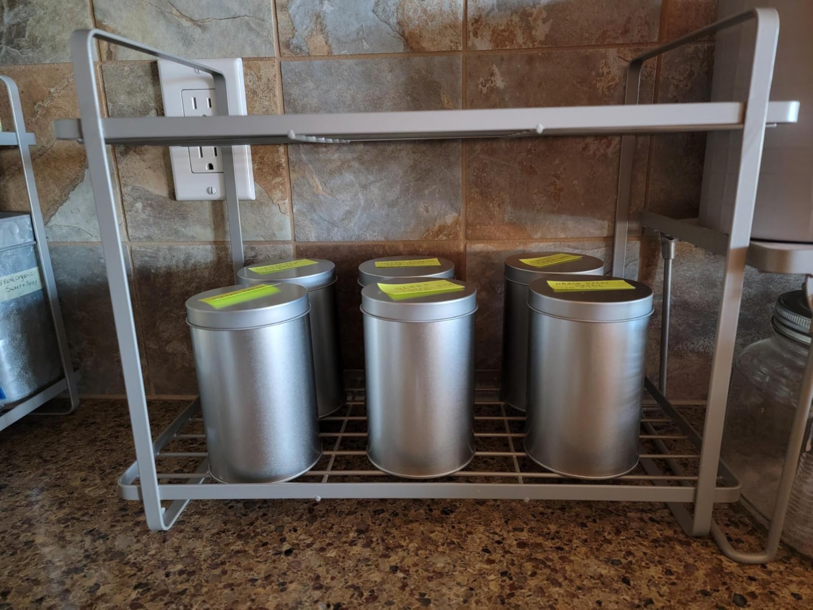 Yesland 6 Pack Tea Tin Canister with Airtight Double Lids, 12 Fluid Oz Tin Can Box and Small Round Kitchen Canisters for Loose Tea, Coffee, Candy, Herbs and Spices(Silver) customer photo 1