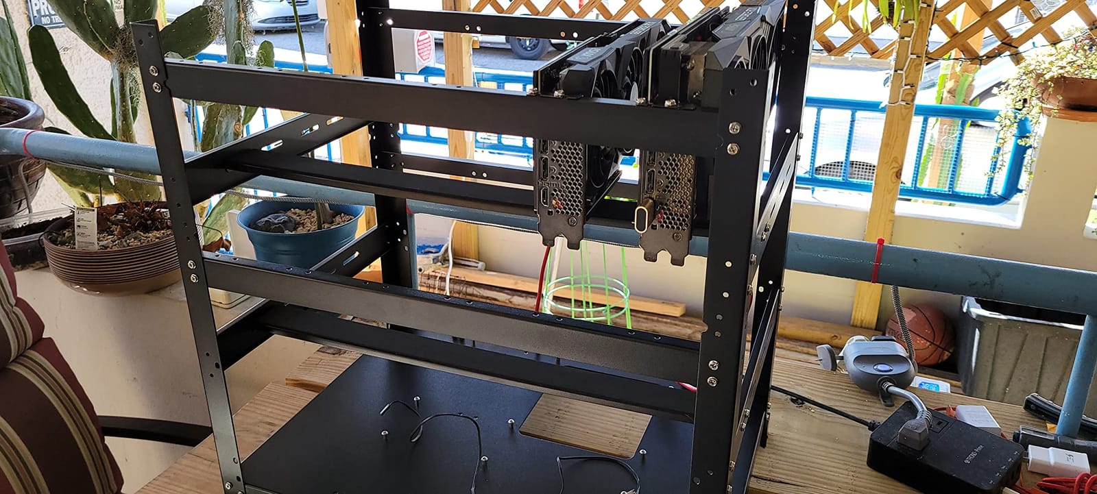 Mining Rig Frame for 12GPU, Steel Open Air Miner Mining Frame Rig Case customer photo 1