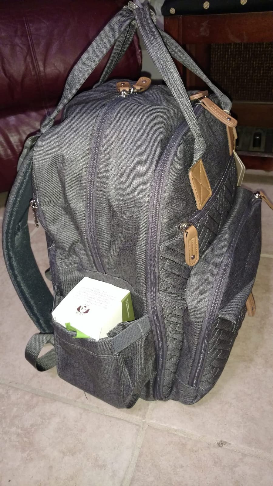 iniuniu Baby Diaper Bag Backpack, 4 in 1 kit Large Capacity Travel Backpack | Waterproof Backpack for Moms Dads, Travel Backpack with Pouch, Washable Changing Pad, Baby Essentials customer photo 2