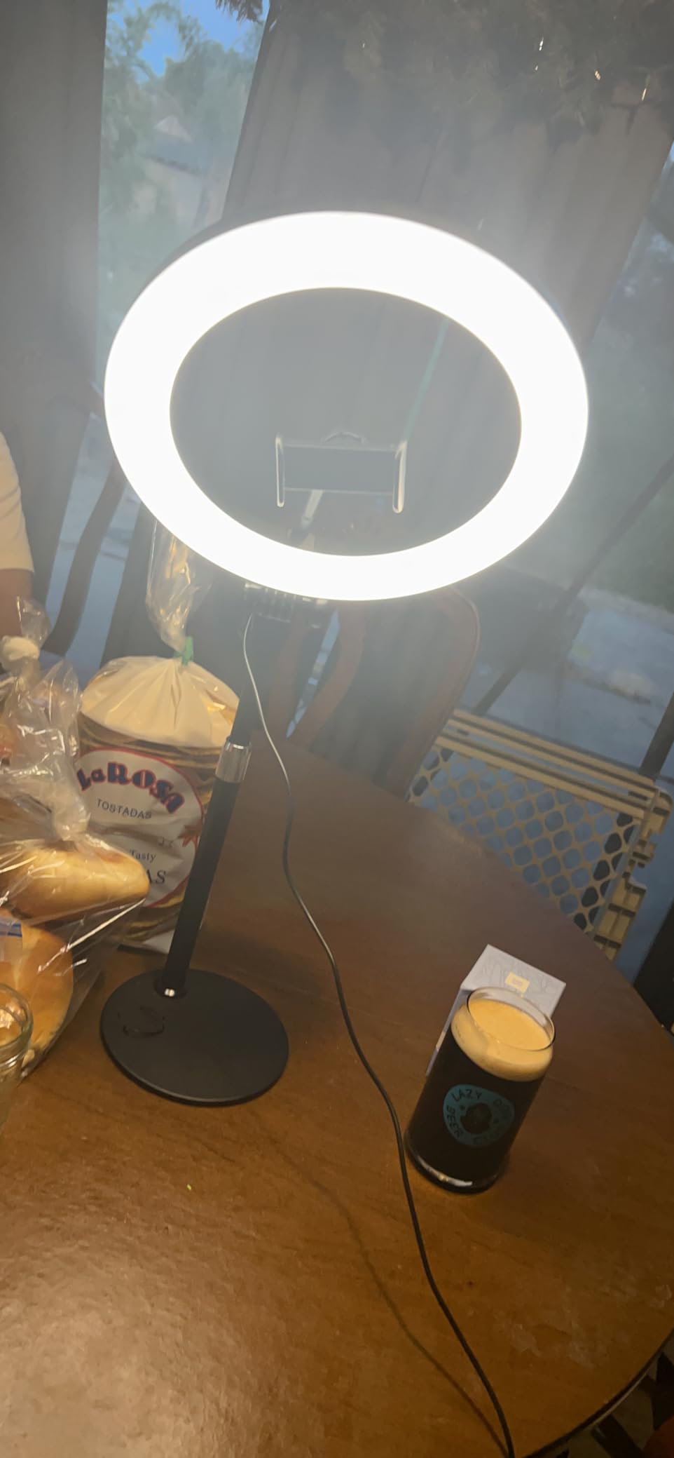 Desk Ring Light with Stand for Computer, 10.5