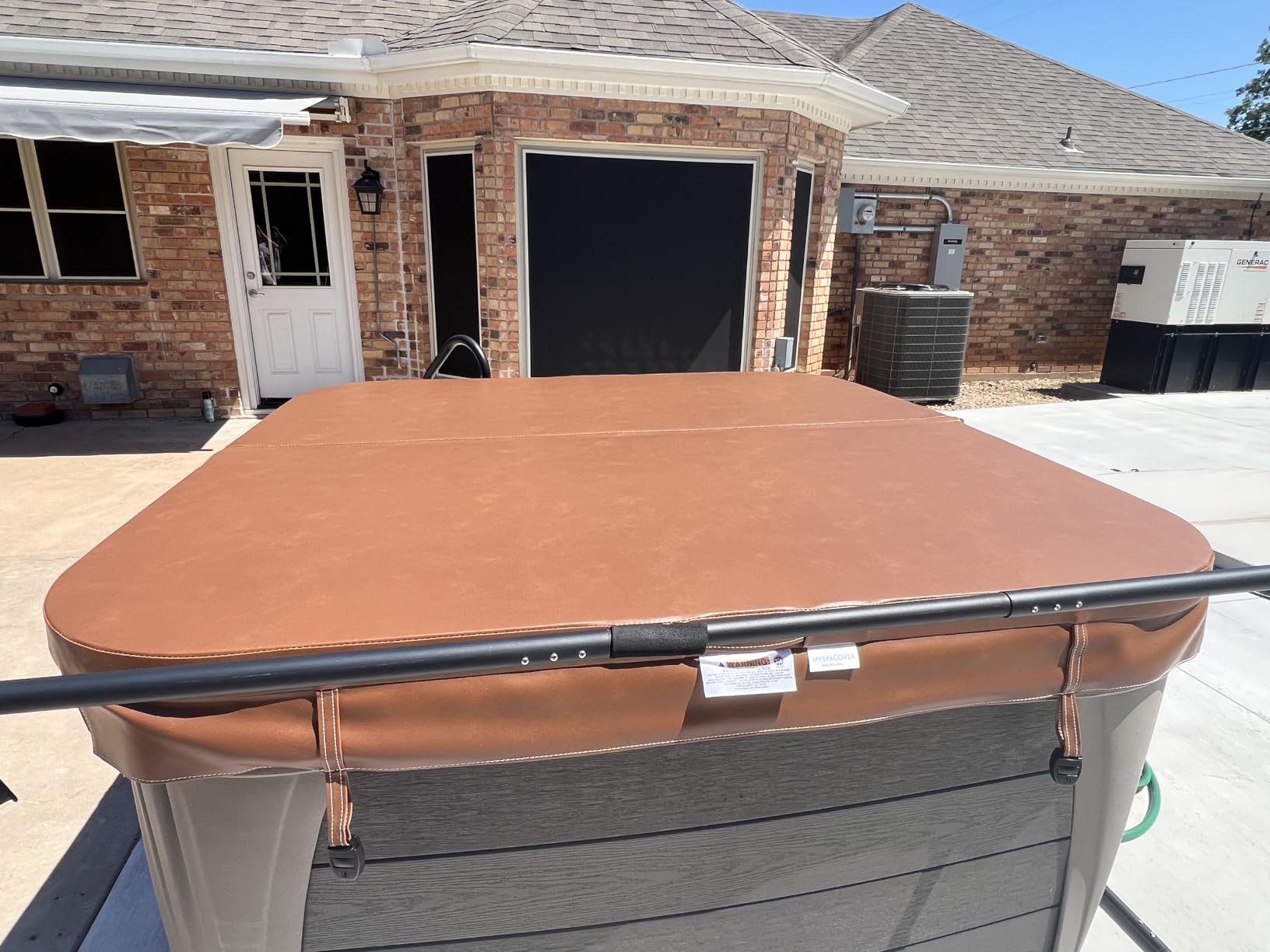 MySpaCover Custom-Made Hot Tub and Spa Cover Replacement | High-Density EPS Foam Insulation | HydroTex 600D or Marine Vinyl | Any Shape and Size up to 96 x 96 in. | 5-Year Warranty customer photo 1