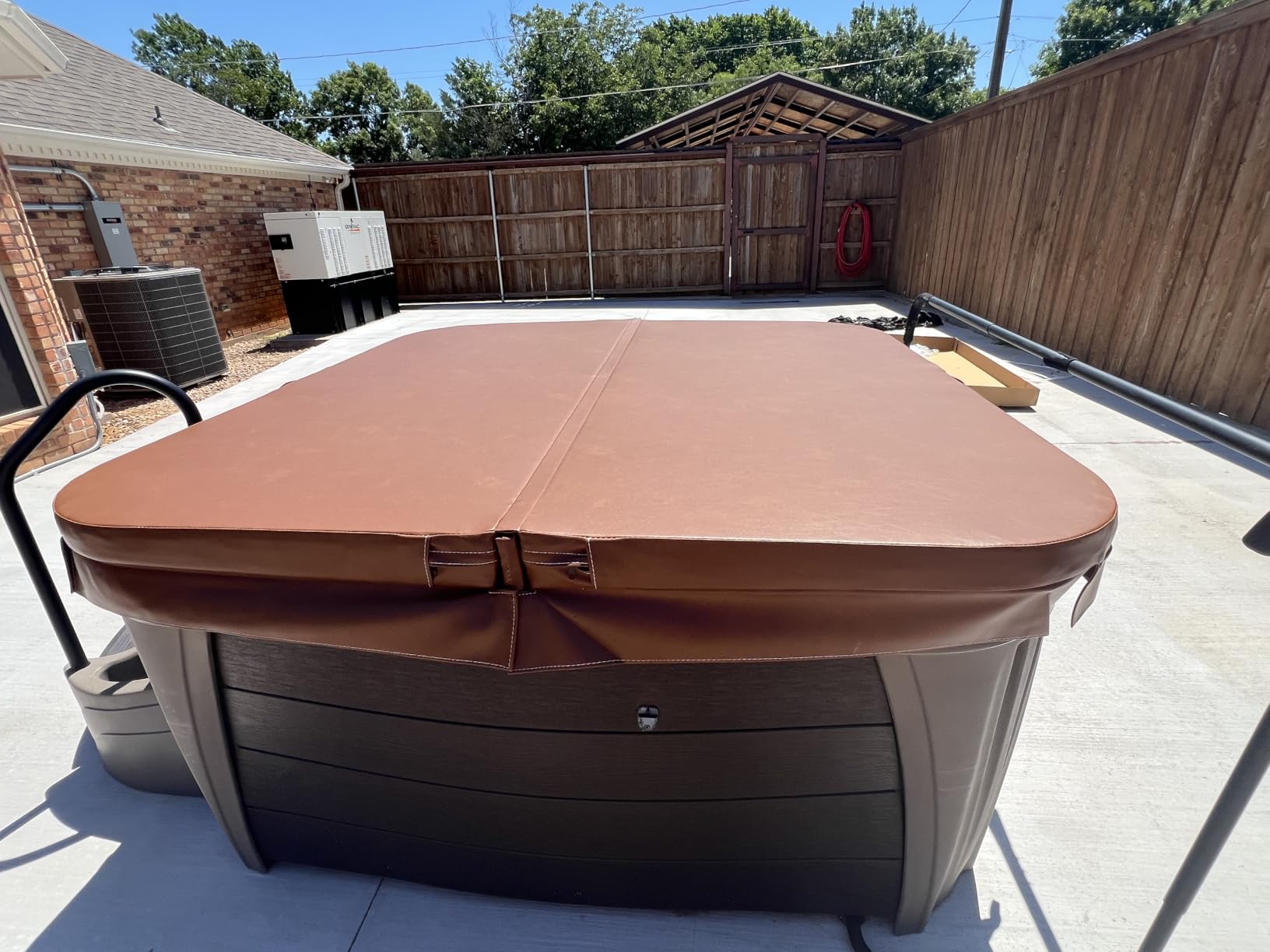 MySpaCover Custom-Made Hot Tub and Spa Cover Replacement | High-Density EPS Foam Insulation | HydroTex 600D or Marine Vinyl | Any Shape and Size up to 96 x 96 in. | 5-Year Warranty customer photo 2