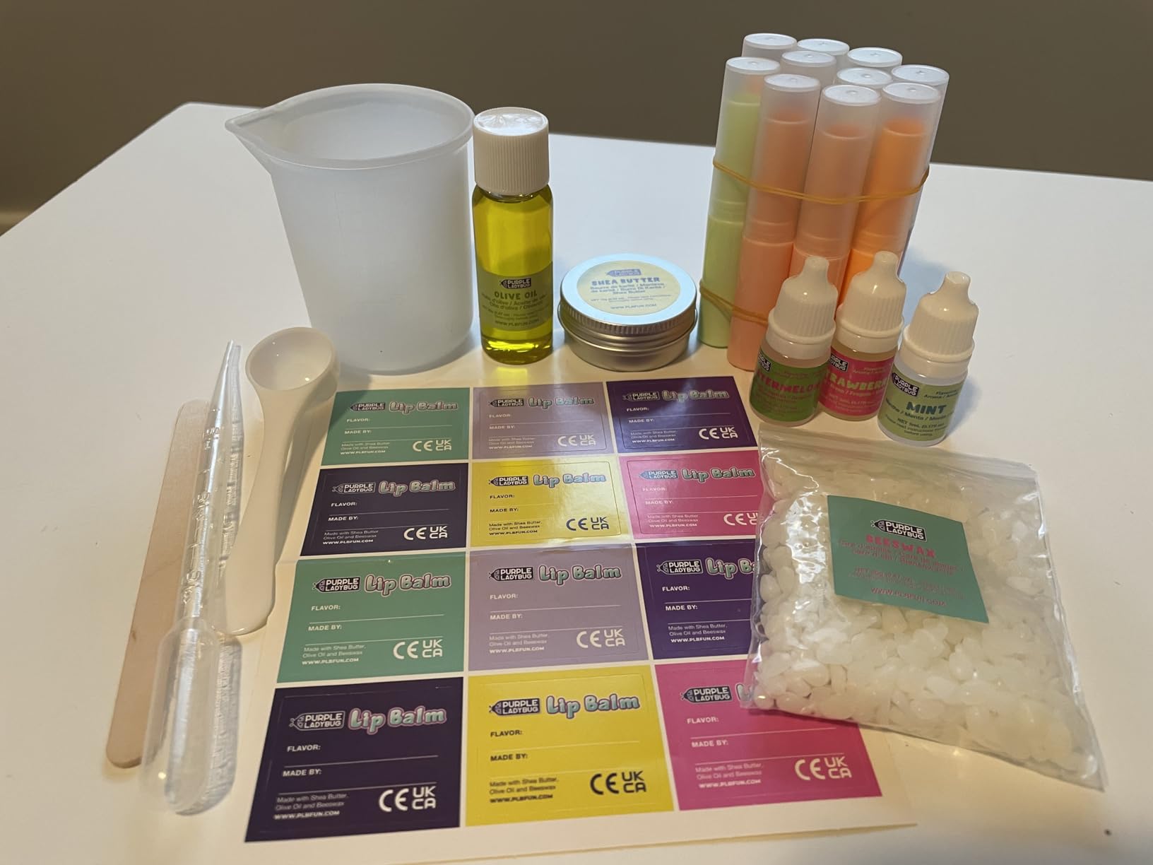 DIY Lip Balm Kit for Ages 8+, Natural Ingredients, 10 Tubes in 0.14 oz Each | Moisturizing Lip Balm Making Kit with Shea Butter, Sweet Strawberry, Mint, & Watermelon Flavor, 8 Year Old Girl Birthday Gift customer photo 2
