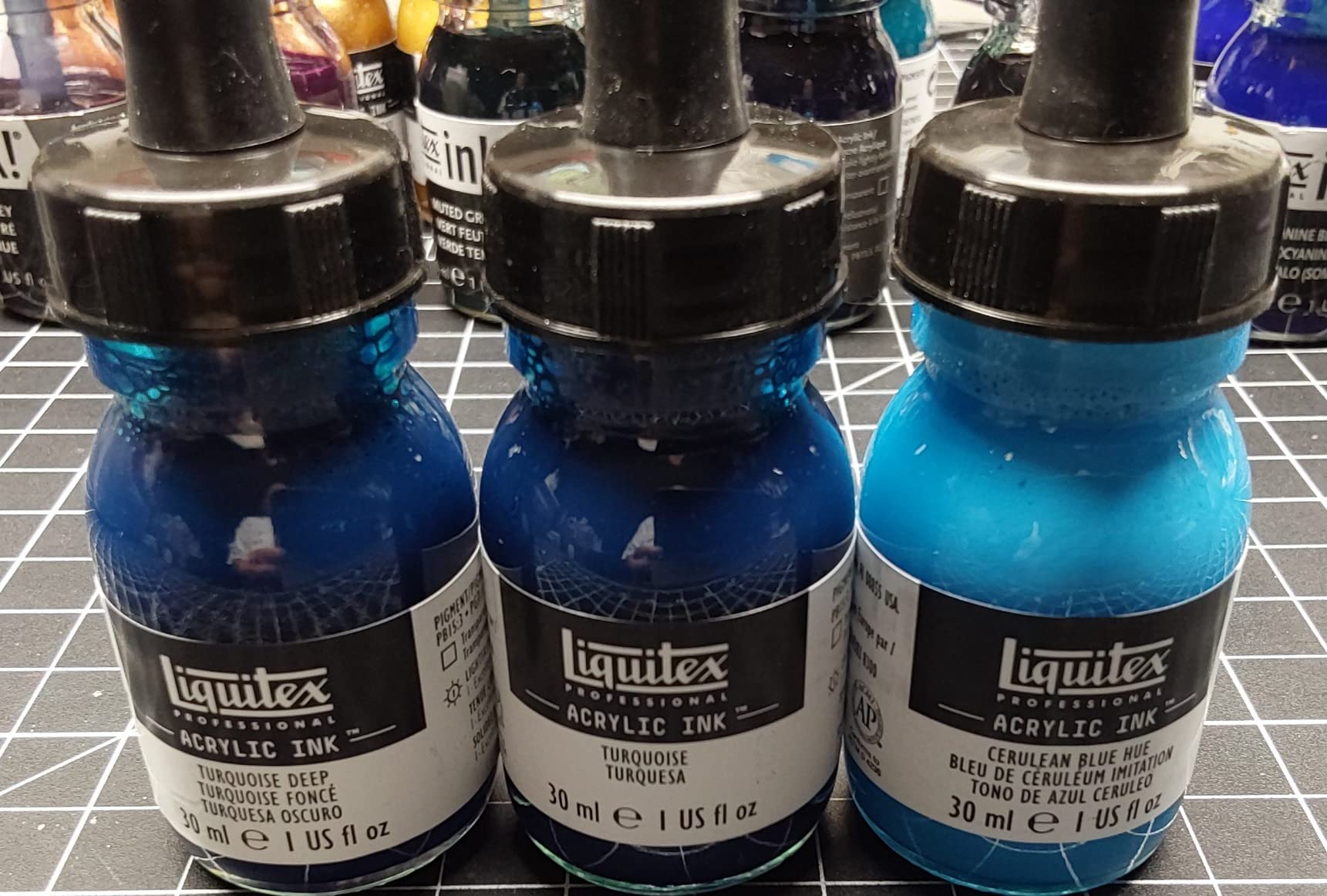 Liquitex Professional Acrylic Ink, 1-oz, Aqua Color Set, Set of 6 customer photo 2