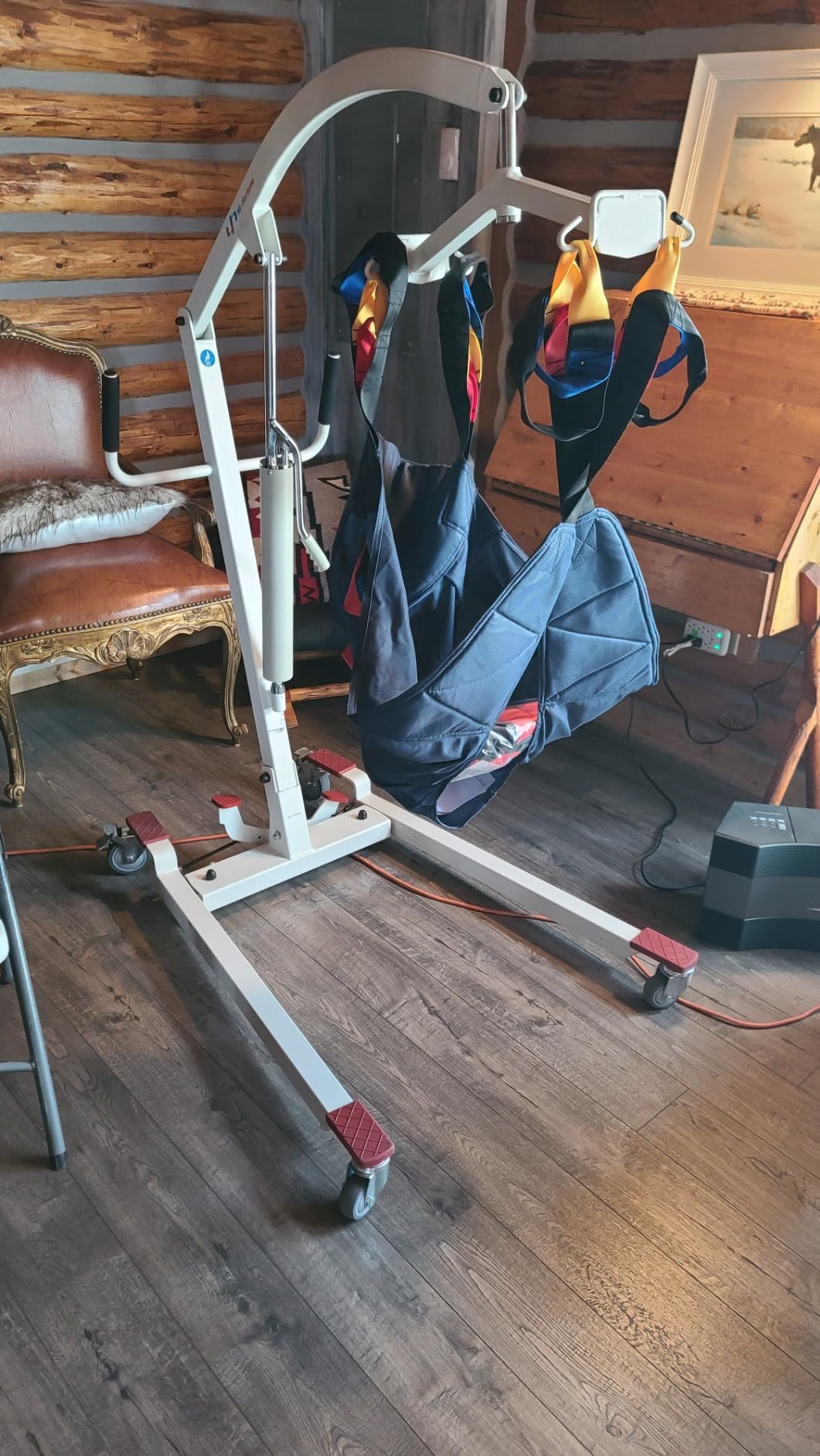 Patient Lift Hydraulic Body Hoyer Lift with Medium Sling for Home Use 400lbs Weight Capacity (Unfoldable Manual) customer photo 2