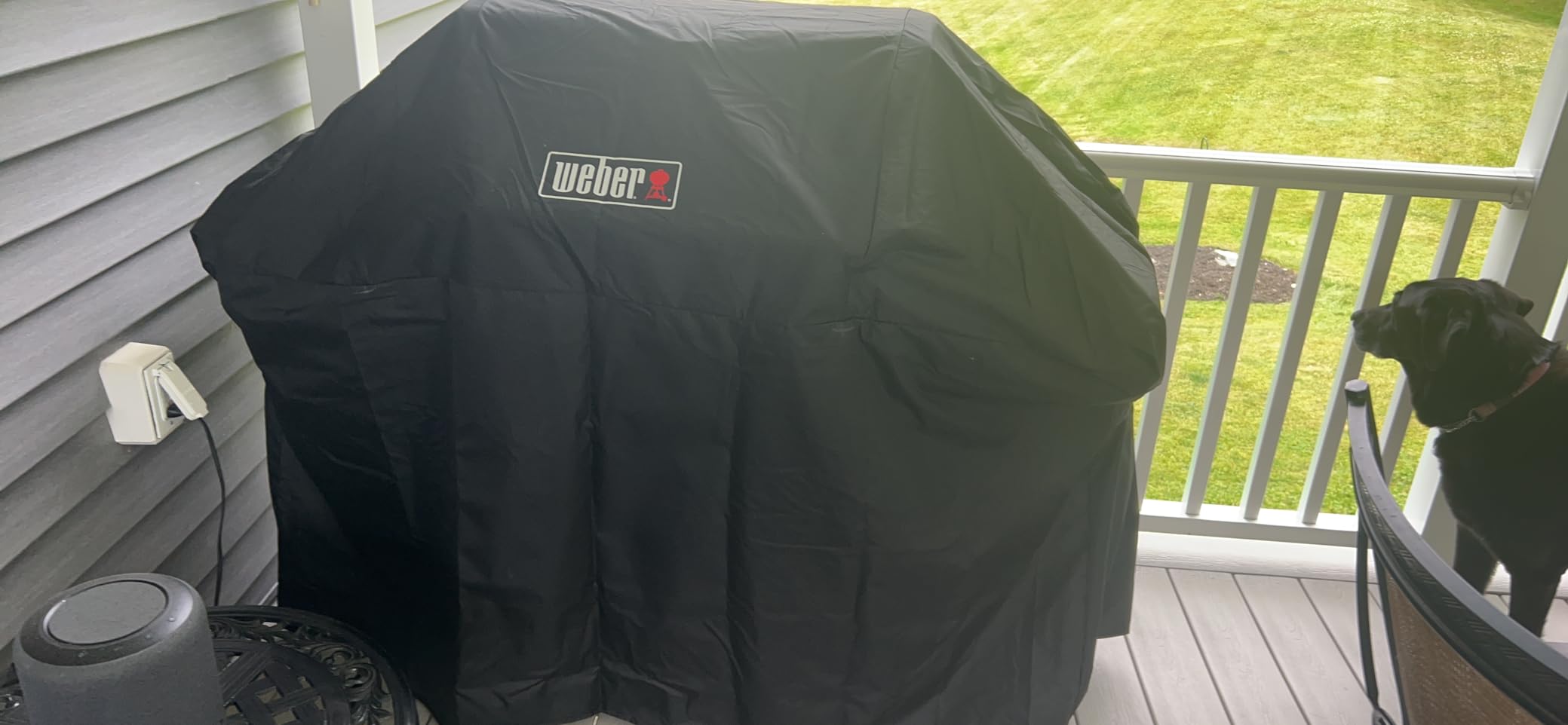 Weber Premium Outdoor Grill Cover for Select Genesis Gas Grills, Black | For Genesis 300 Series 3-Burner - Water-Resistant customer photo 2