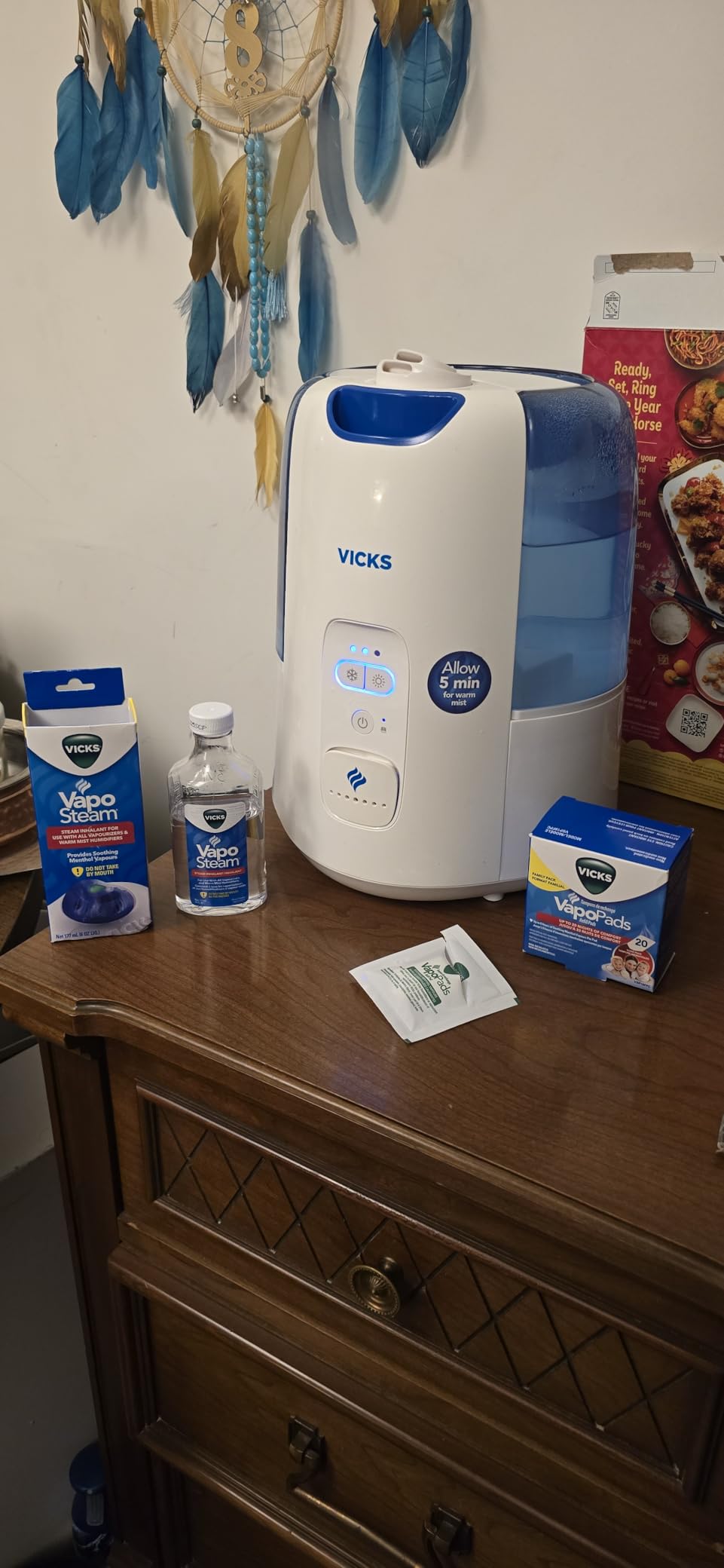 Vicks Dual Comfort Cool + Warm Mist Humidifier for Year Round Mist Comfort | Fusion Technology Filter Free Humidifier with 1.2 Gallon Tank, 40h runtime, Works with Vicks VapoPads and VapoSteam customer photo 2