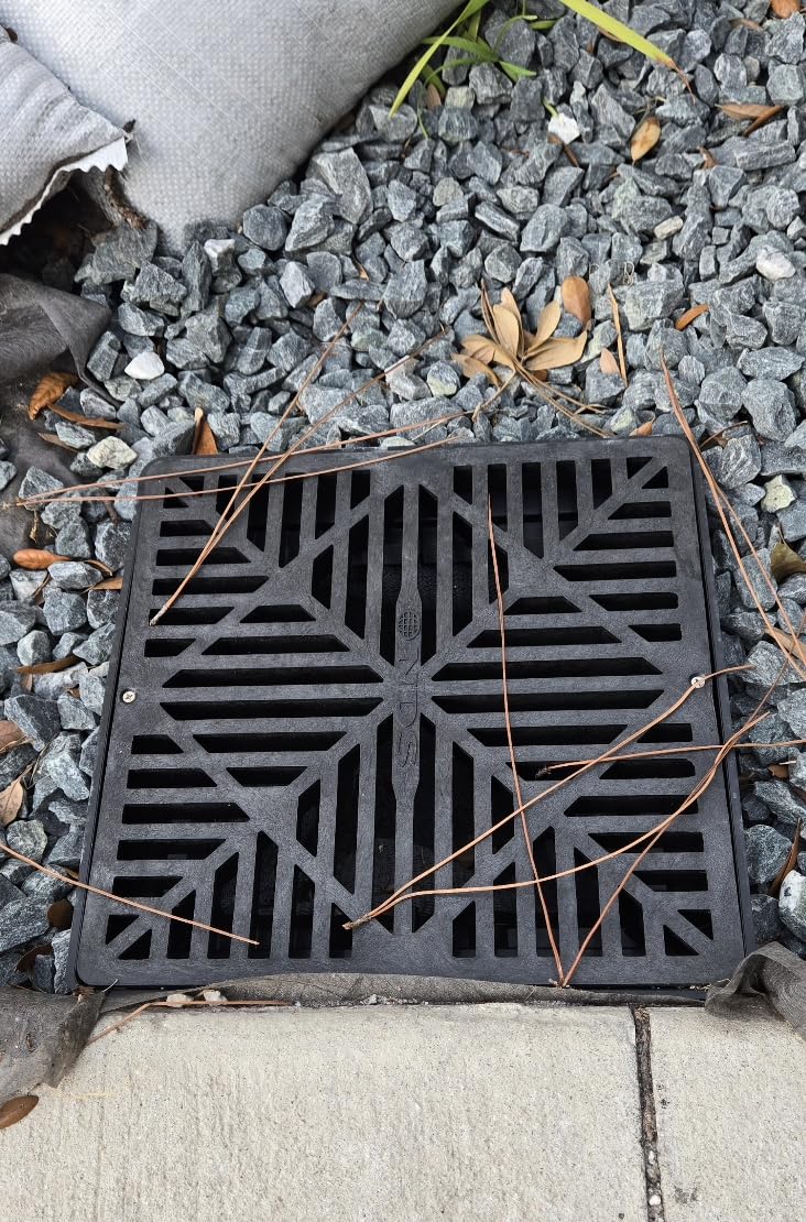 NDS 1200BKITRTL1PK Square Catch Basin Drain Kit with 2-Opening Catch Basin Drain, 2 Adapters, 1 Outlet Plug, and 1 Plastic Drain Grate, 12-Inch, for Lawns, Landscaped Areas, Black customer photo 2