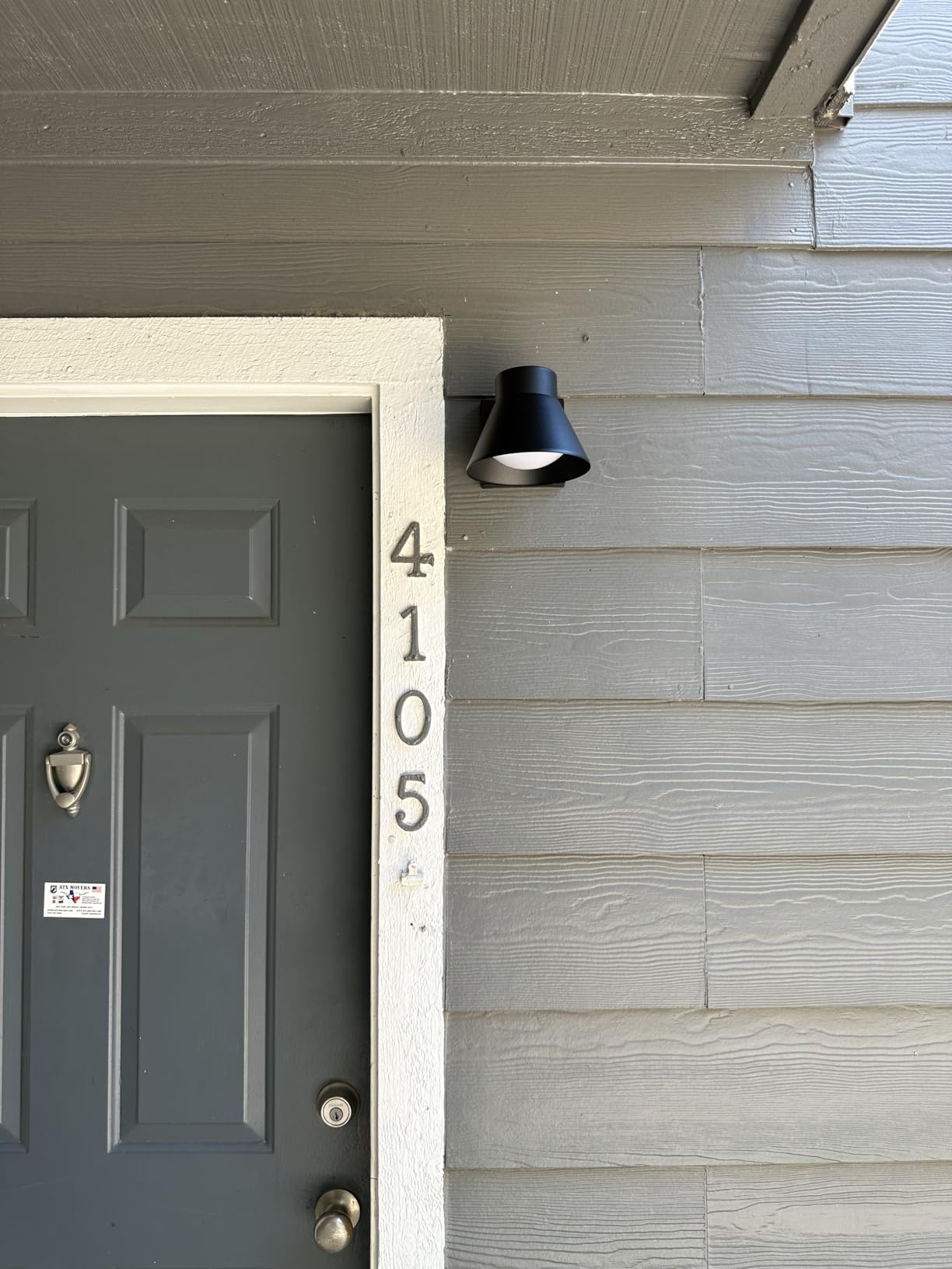 UME 2 Pack LED Outdoor Wall Light Fixtures, Black Front Porch Lights Wall Mount Lighting, Exterior Waterproof Wall Lantern Light Fixture Anti-Rust Farmhouse Wall Sconce for Patio, Doorway, Garage customer photo 2