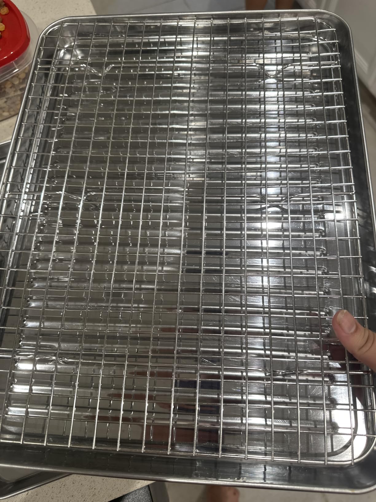 Half Baking Sheet Pan Cooling Rack Set, Stainless Steel 2 Pans + 2 Racks | 18x12x1 Inches Baking Sheet Pan with Nonstick, Warp Resistant, Heavy Duty Design for Baking, Roasting, and Cooking customer photo 1