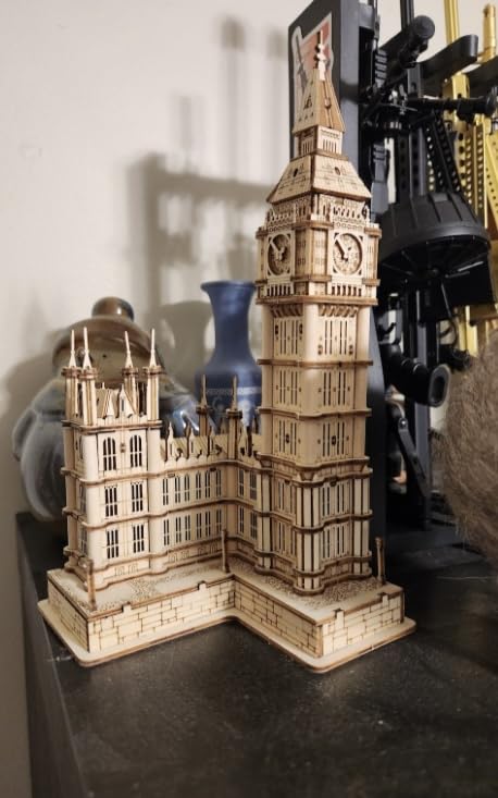ROBOTIME 3D Puzzle for Adults Wooden Craft Kits for Teens DIY Construction Model Kit with LED Light to Build Educational Big Ben Set Toys Birthday Gifts customer photo 1