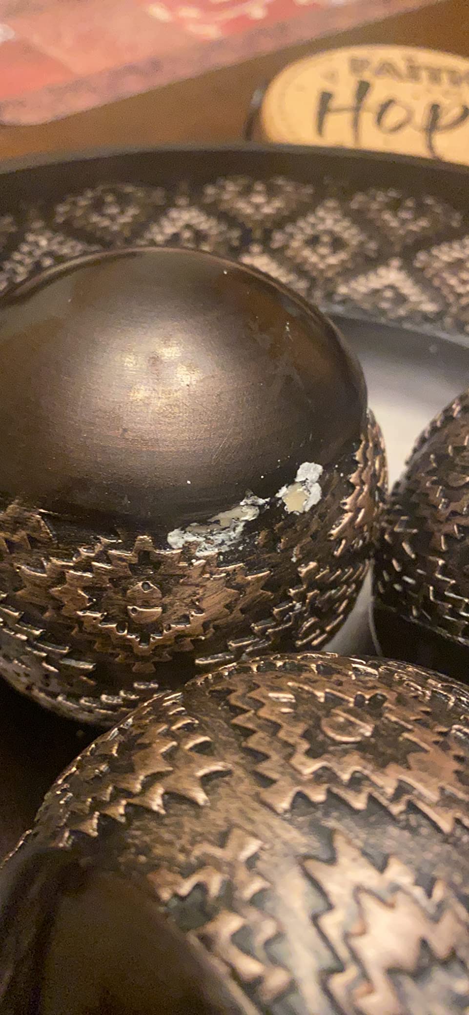 Creative Scents Dublin Brown Decorative Bowl with Orbs Set - Centerpiece Table Decorations - Coffee Table Decor - Home Decorations for Living Room Decor, Table Centerpieces for Dining Room Table customer photo 1
