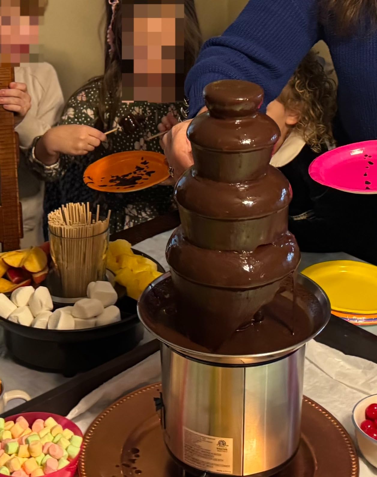 Nostalgia 4 Tier Electric Chocolate Fondue Fountain Machine for Parties - Melts Cheese, Queso, Candy, and Liqueur customer photo 2